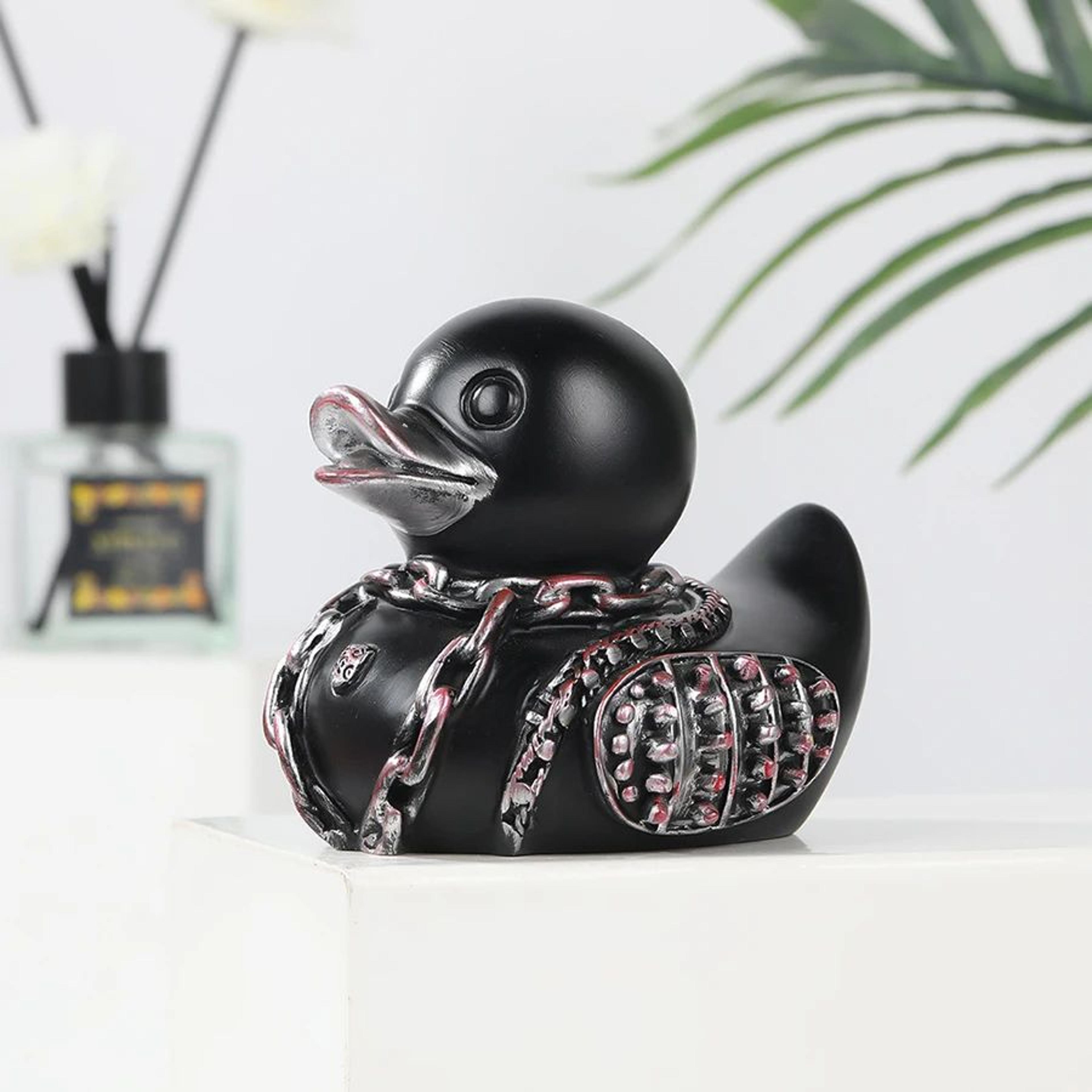 Dark Gothic Duck Resin Statue 8