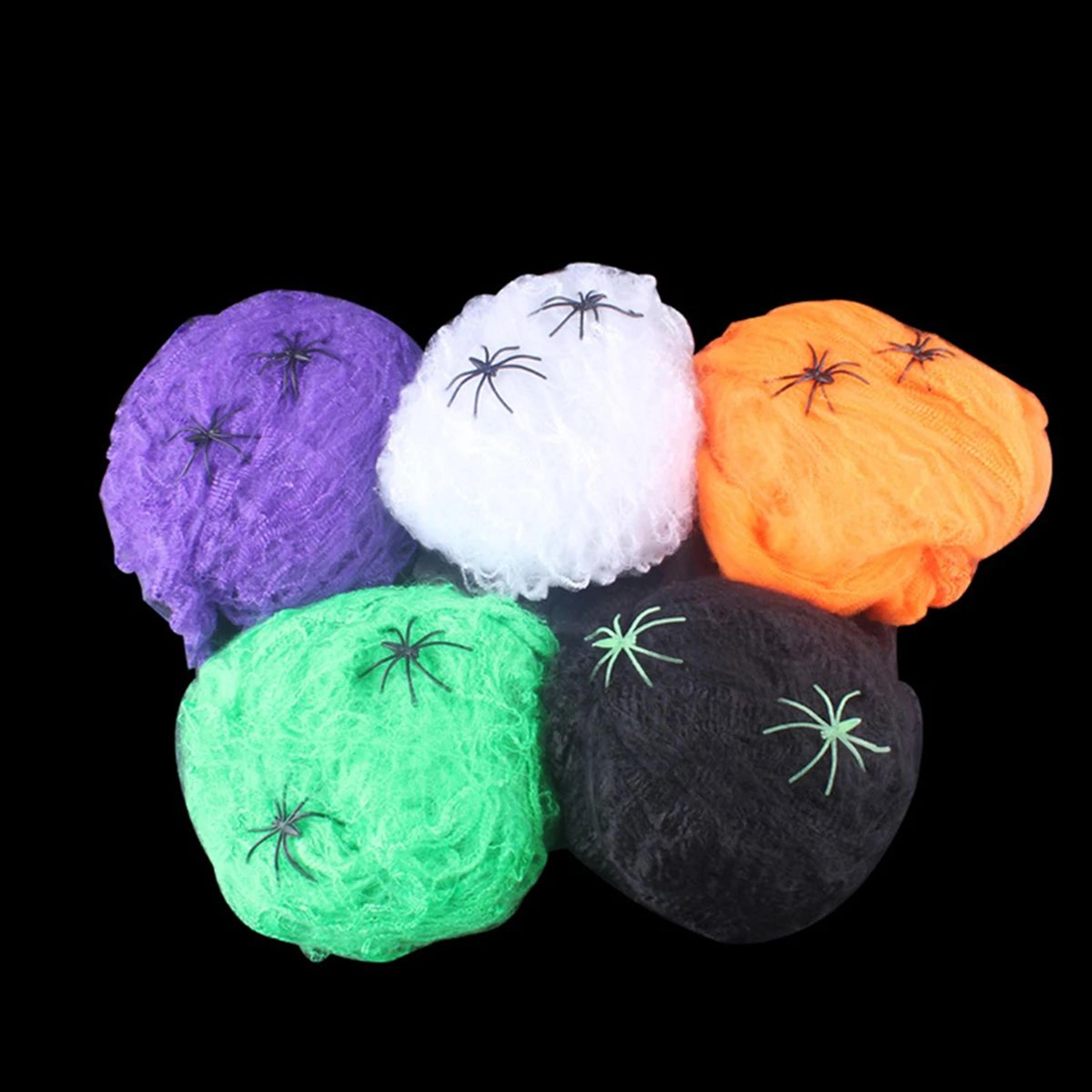 Creepy White Spider Web Halloween Decor 4