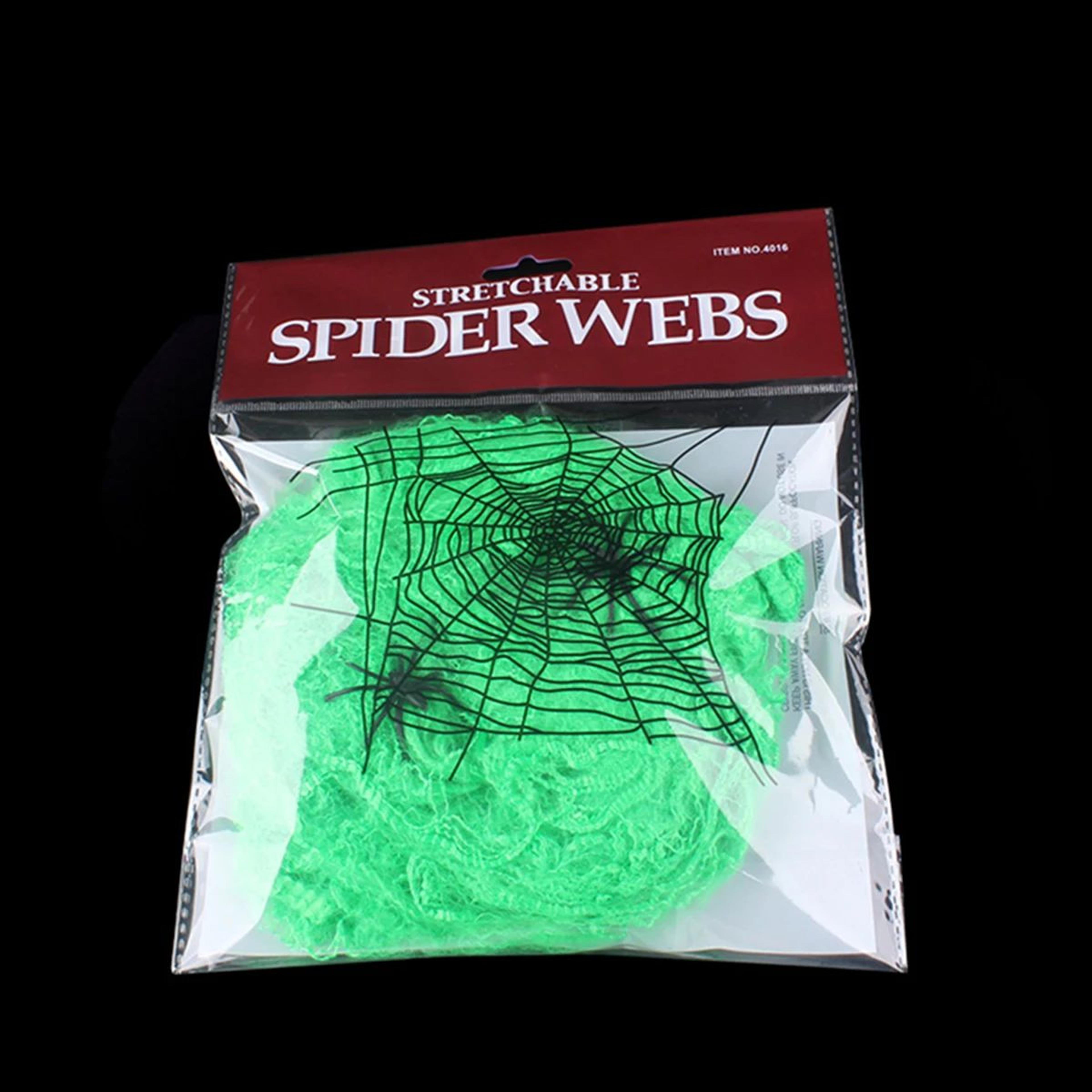 Creepy White Spider Web Halloween Decor 7