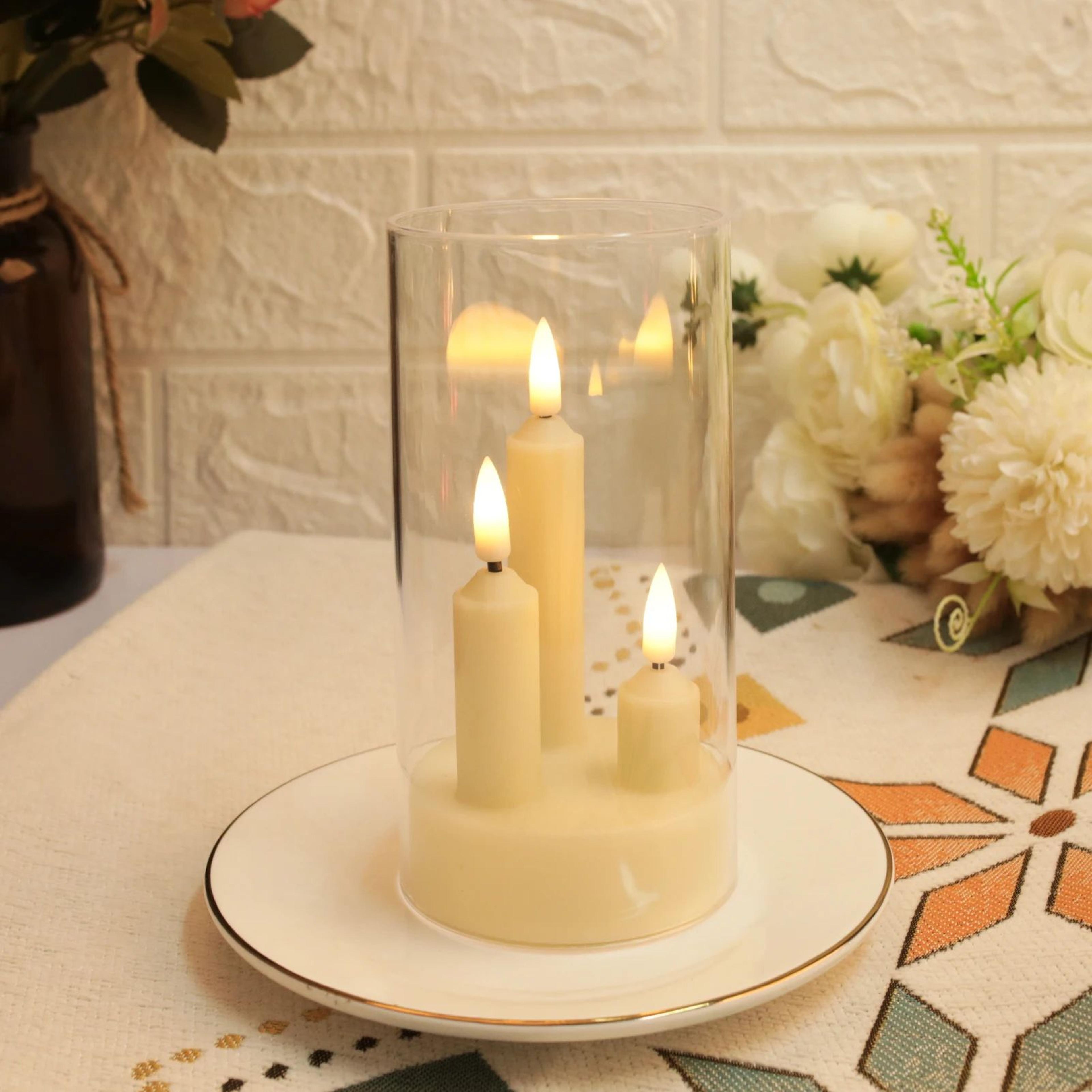 Flameless Flickering Candle With Lampshade 9