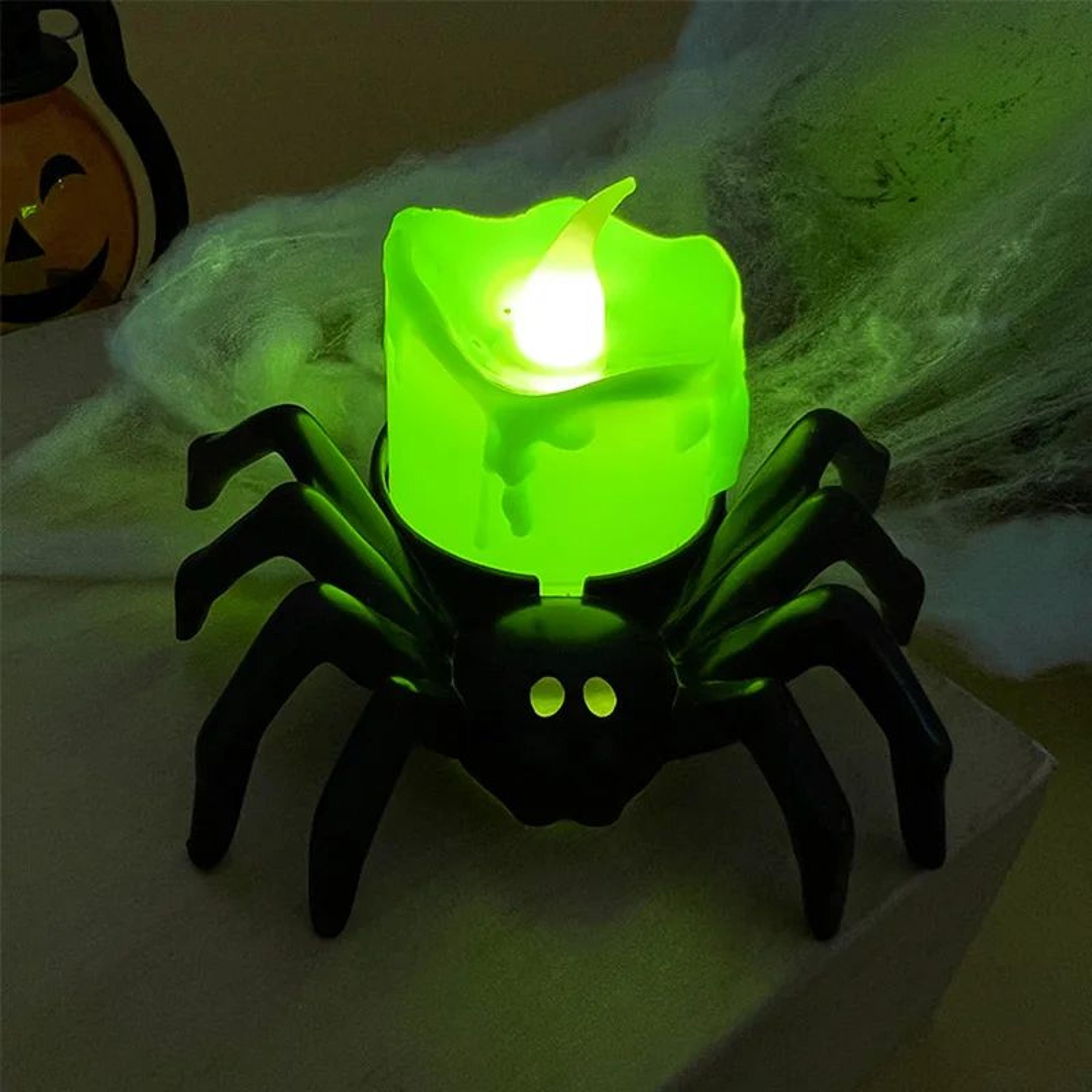 LED Skull Spider Halloween Candle 7