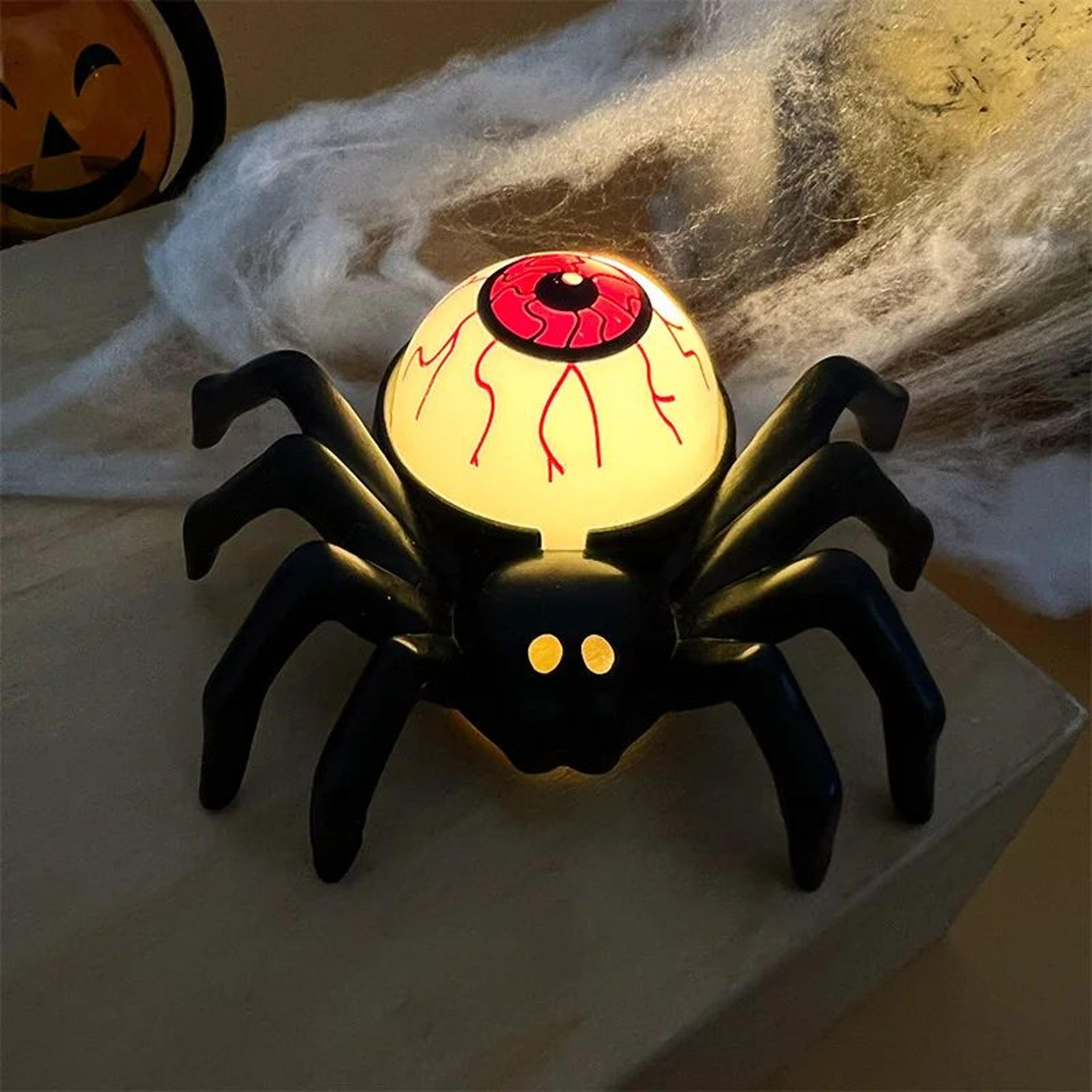 LED Skull Spider Halloween Candle 8