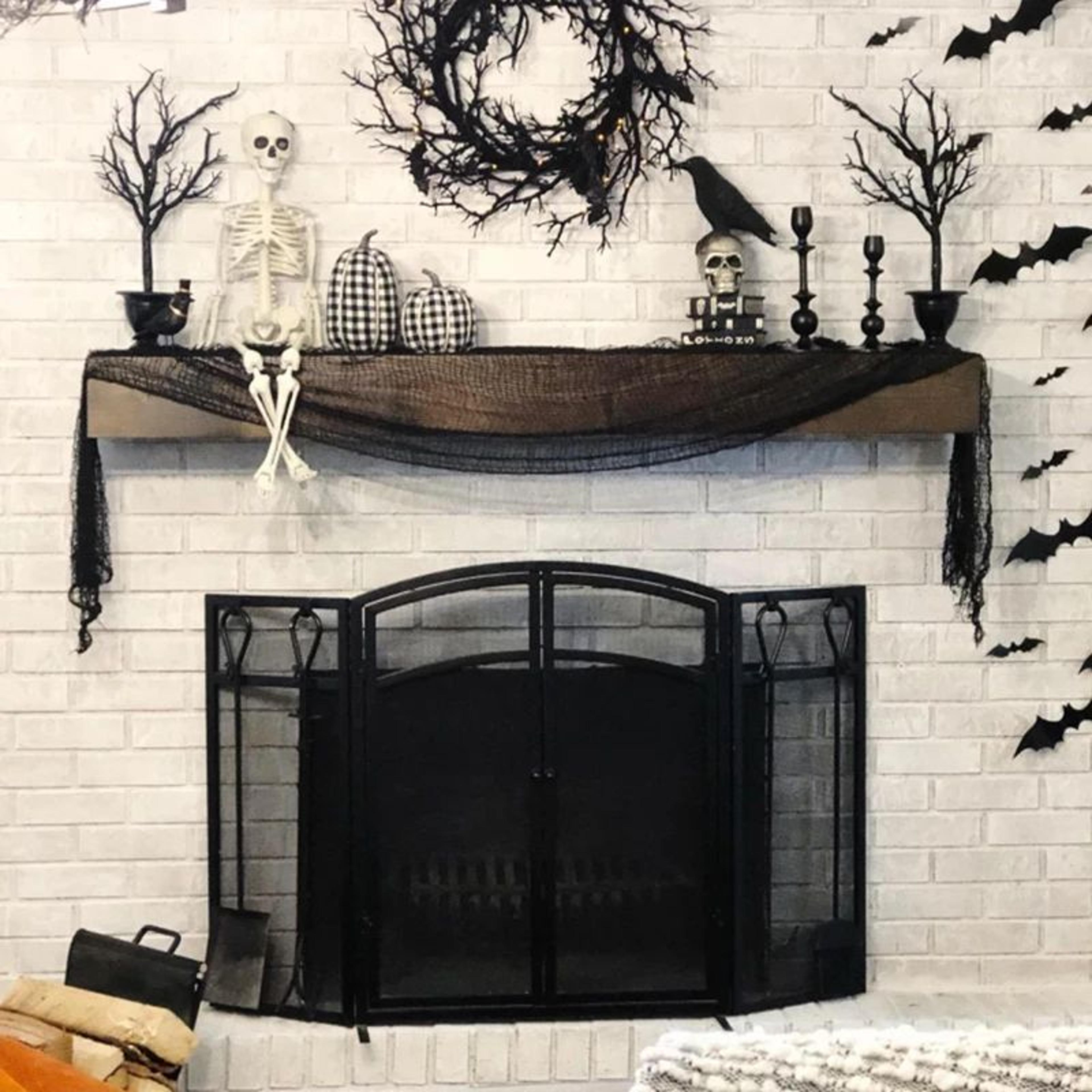 Black Creepy Cloth Halloween Gauze 1