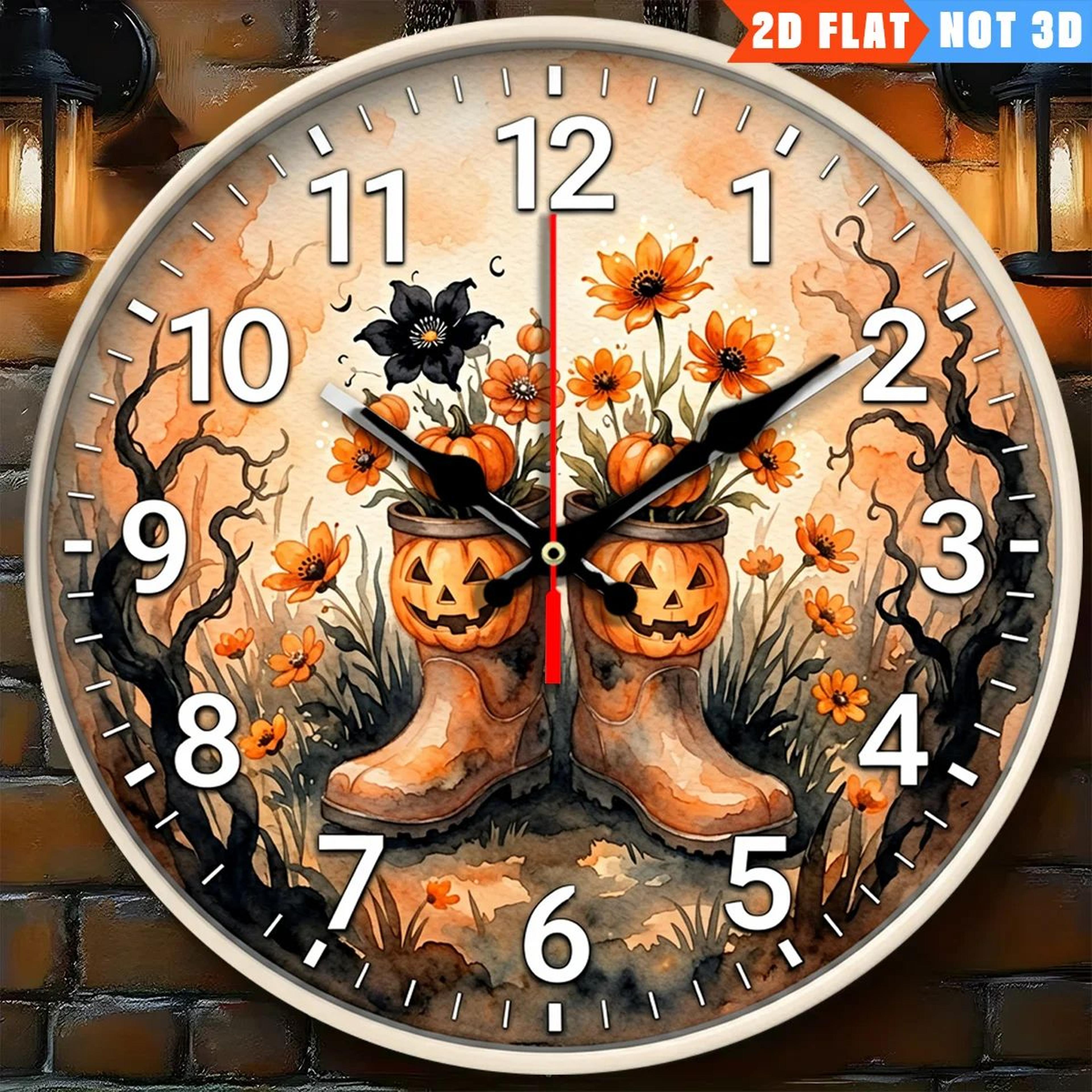 Pumpkin Head Silent Wall Clock 0