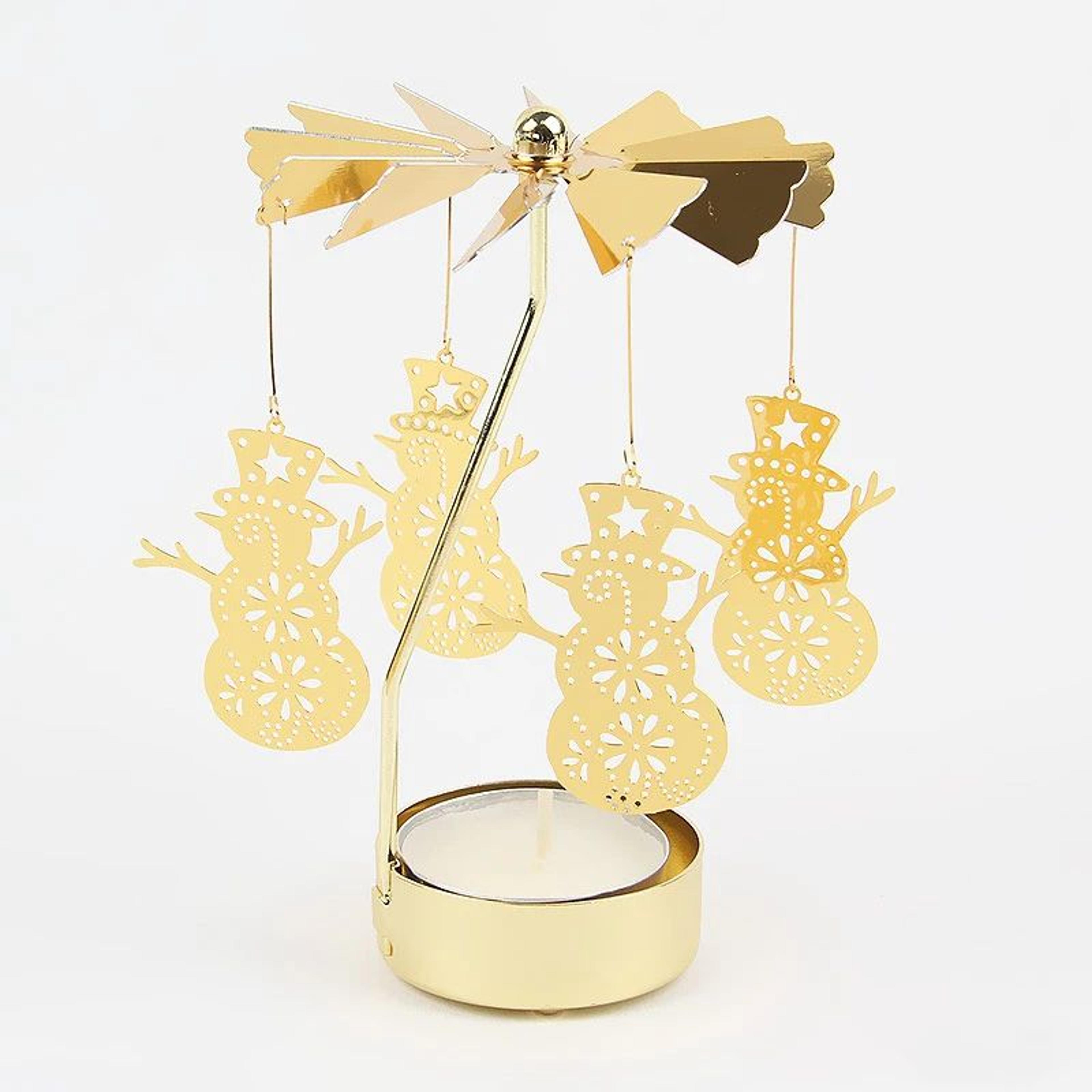 Rotating Metal Tea Light Candle Holder 17