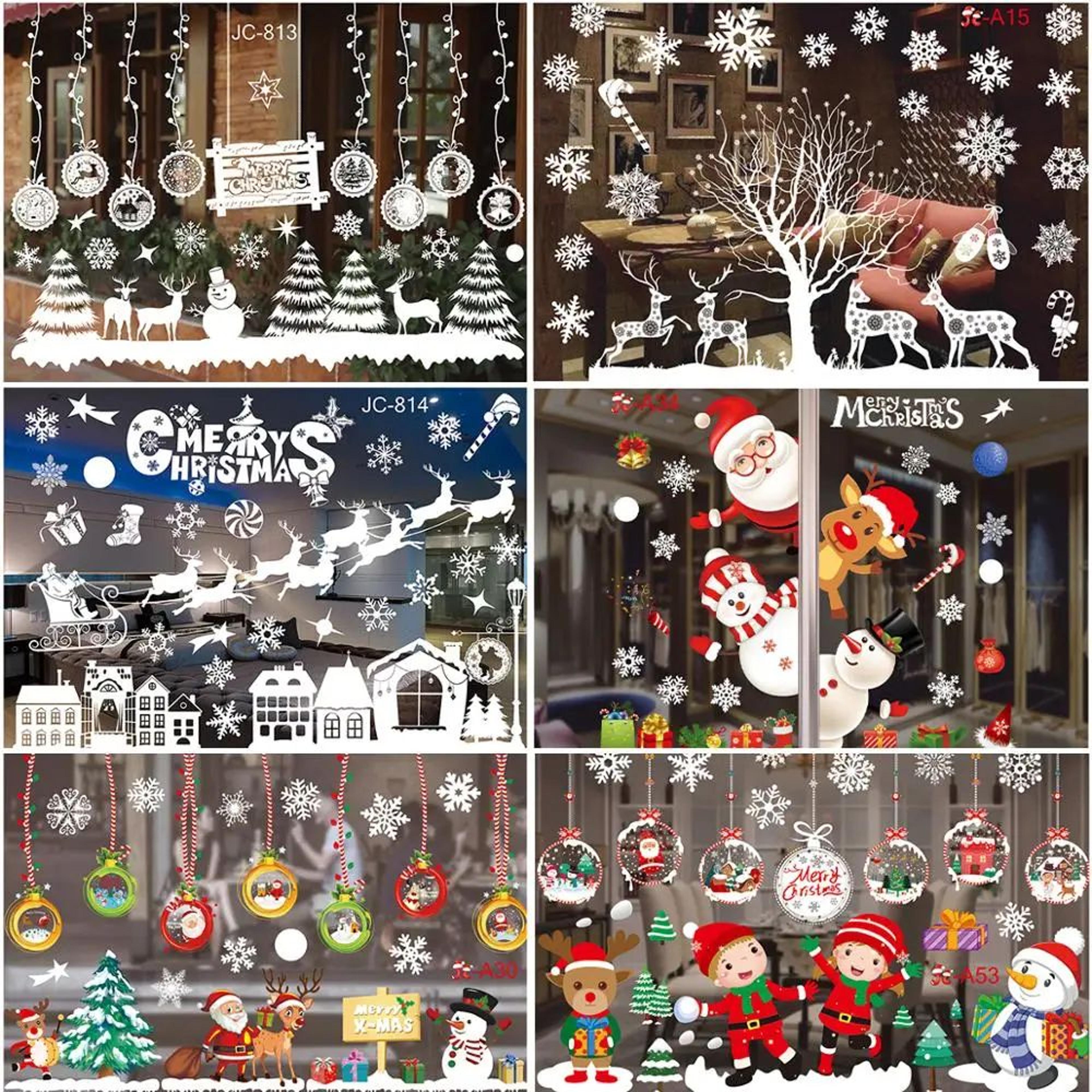 Christmas Window Stickers Holiday Wall Decals 0