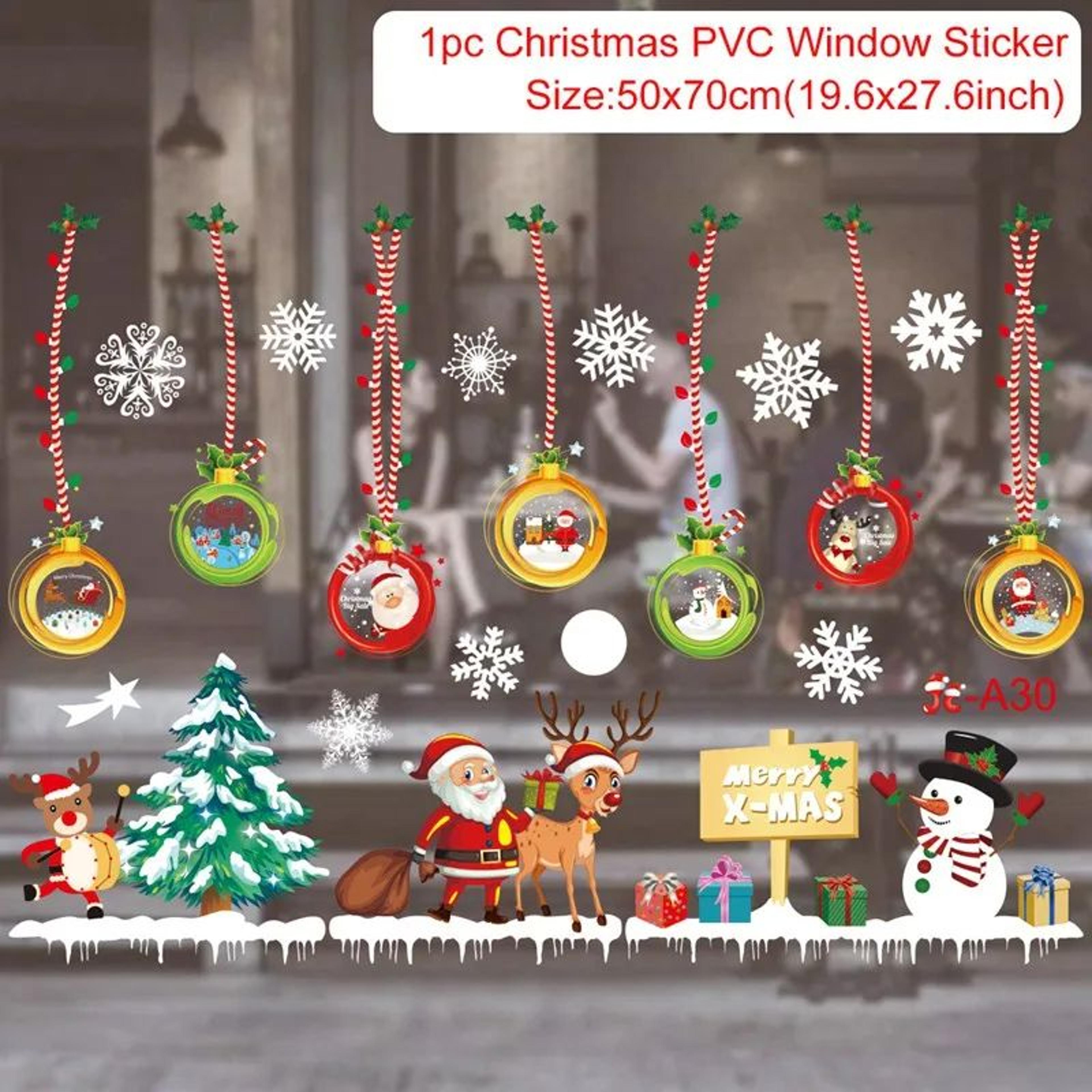 Christmas Window Stickers Holiday Wall Decals 23