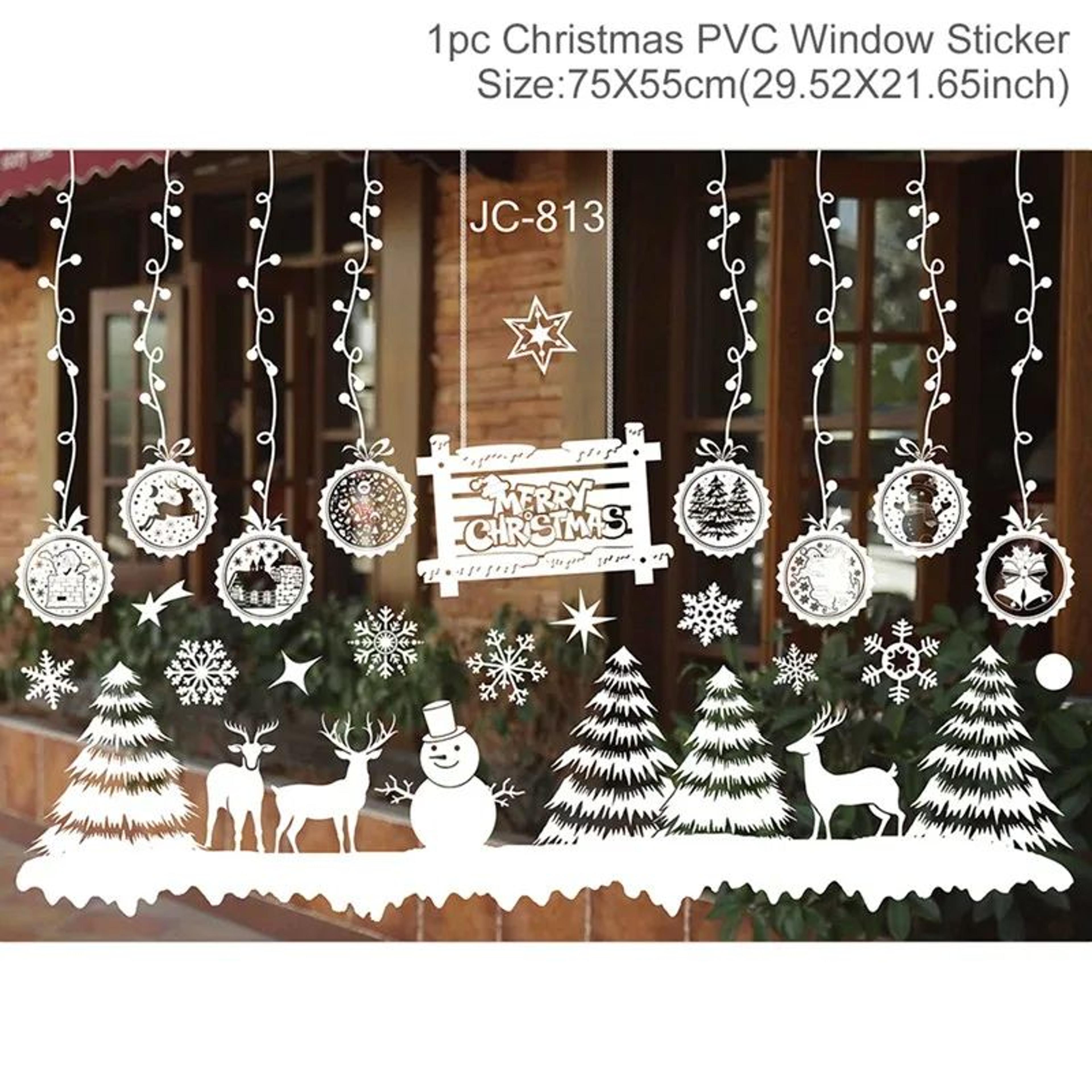 Christmas Window Stickers Holiday Wall Decals 24