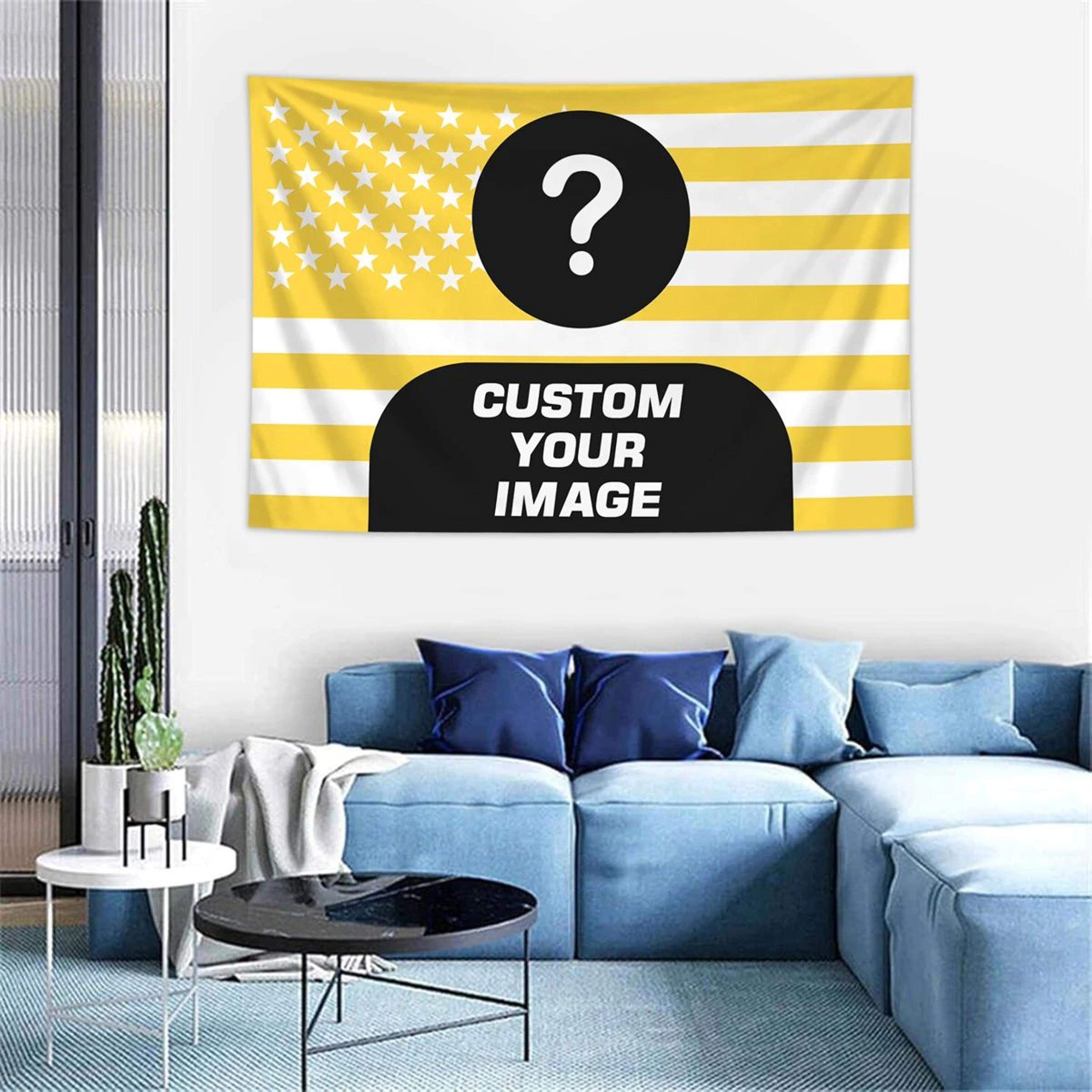 Personalized American Flag Photo Tapestry 11