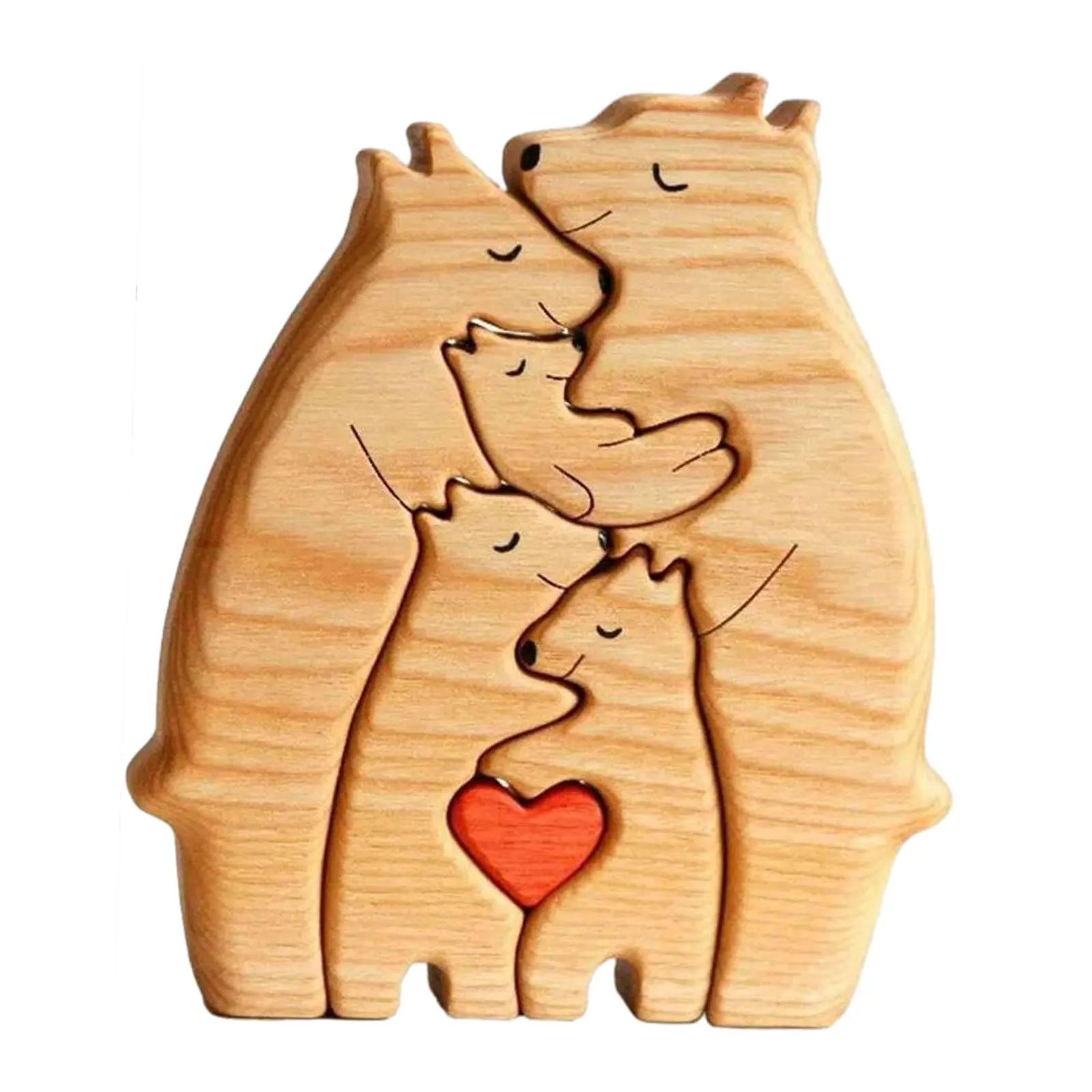 Wooden Bear Family Puzzle Decor 1