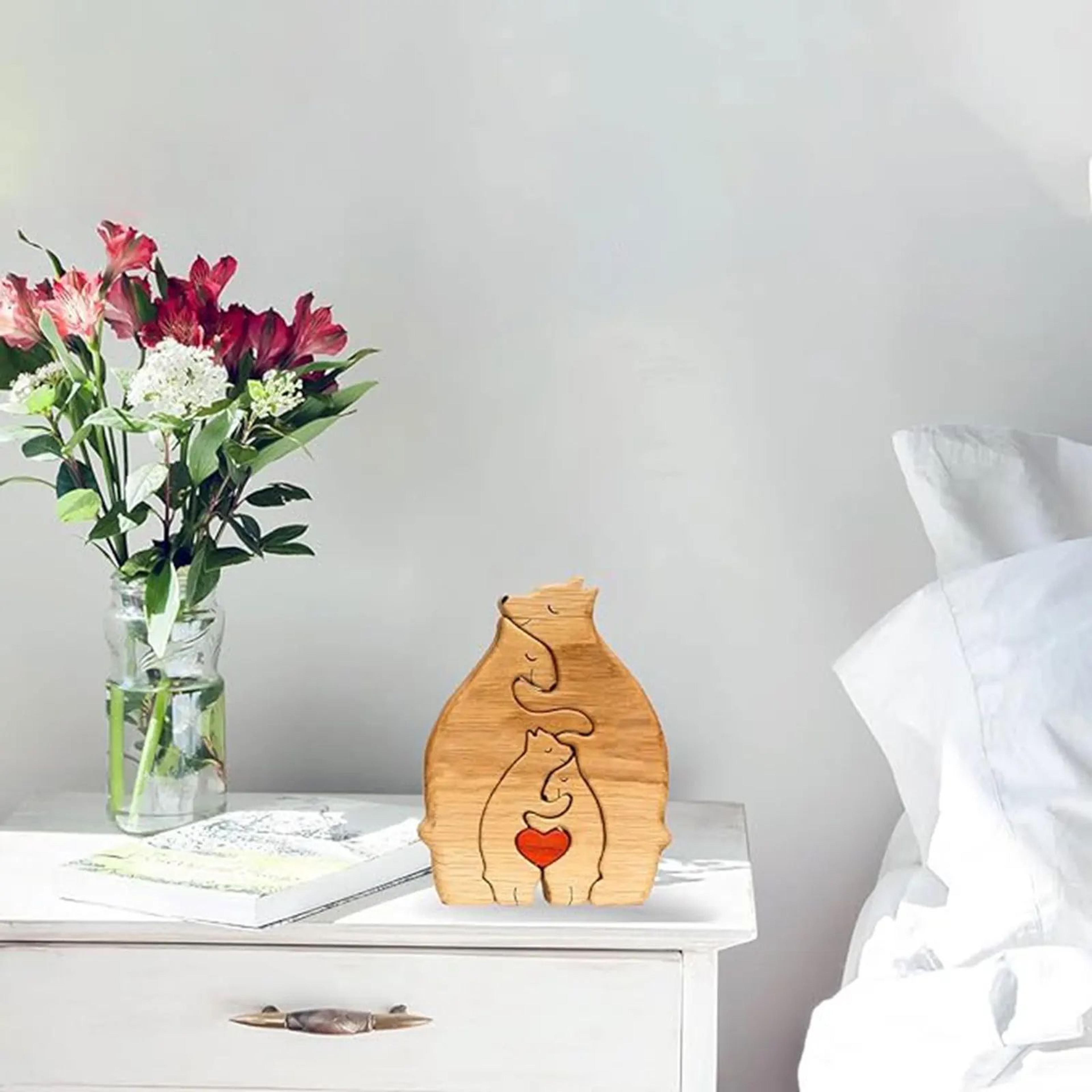 Wooden Bear Family Puzzle Decor 3