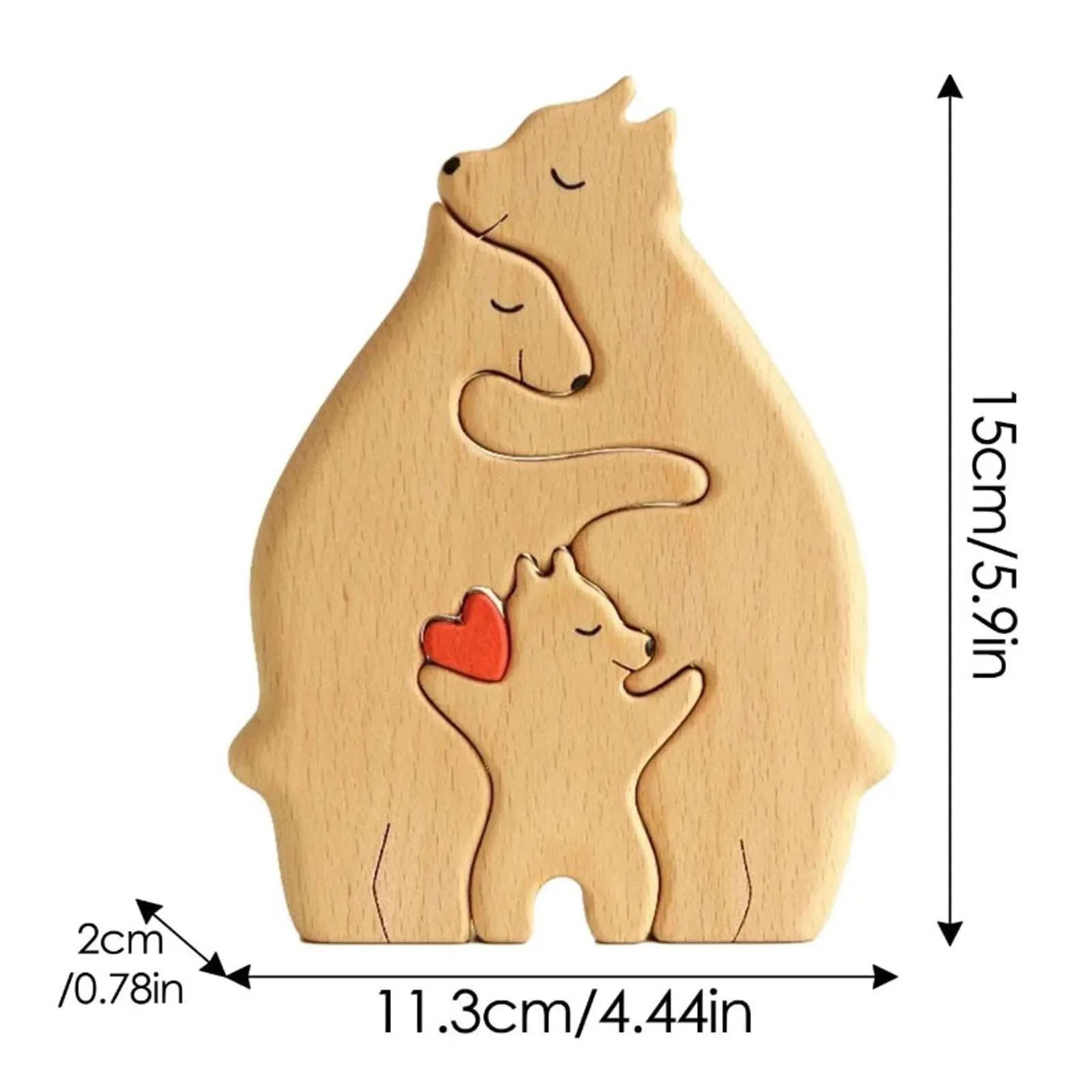 Wooden Bear Family Puzzle Decor 6