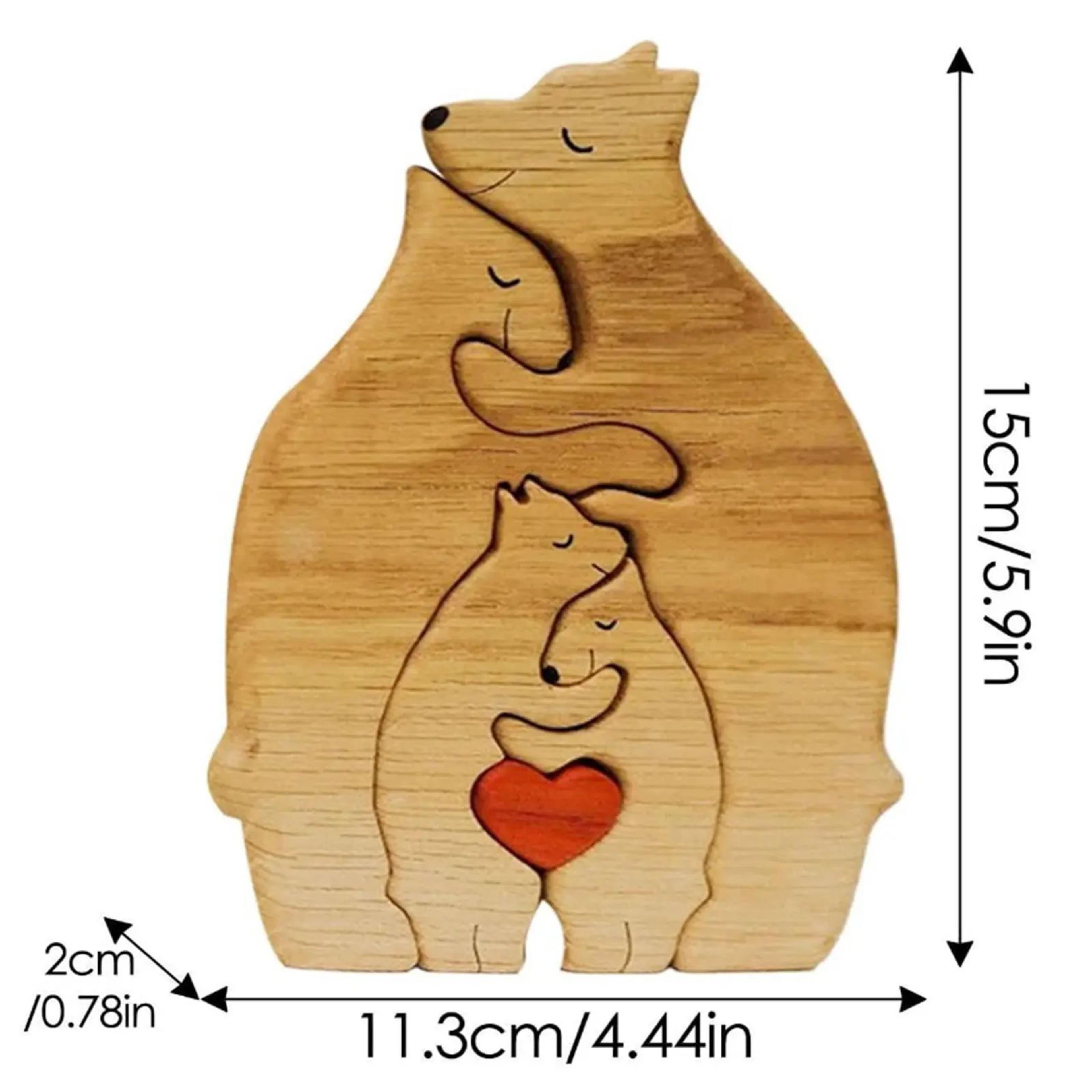 Wooden Bear Family Puzzle Decor 7