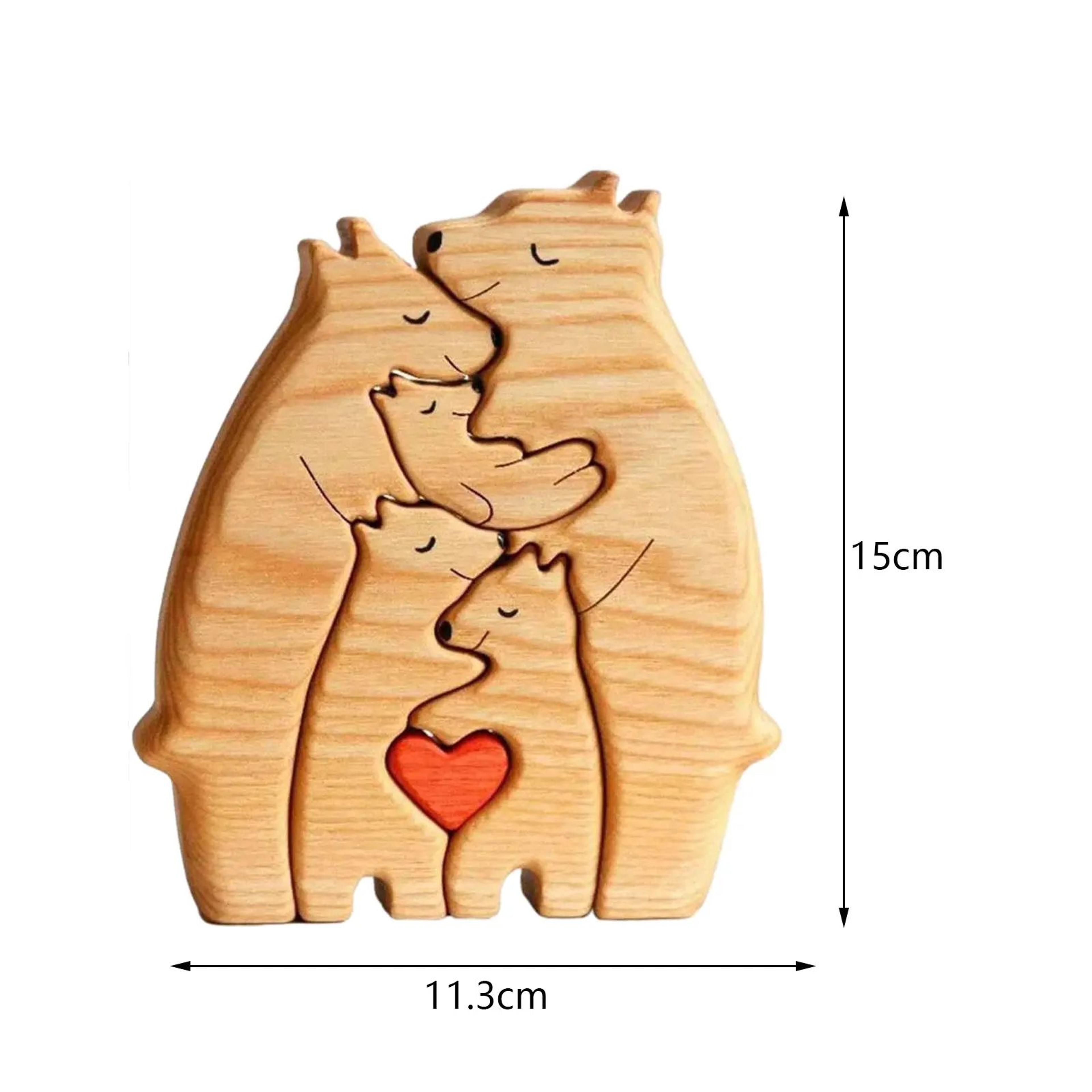 Wooden Bear Family Puzzle Decor 8