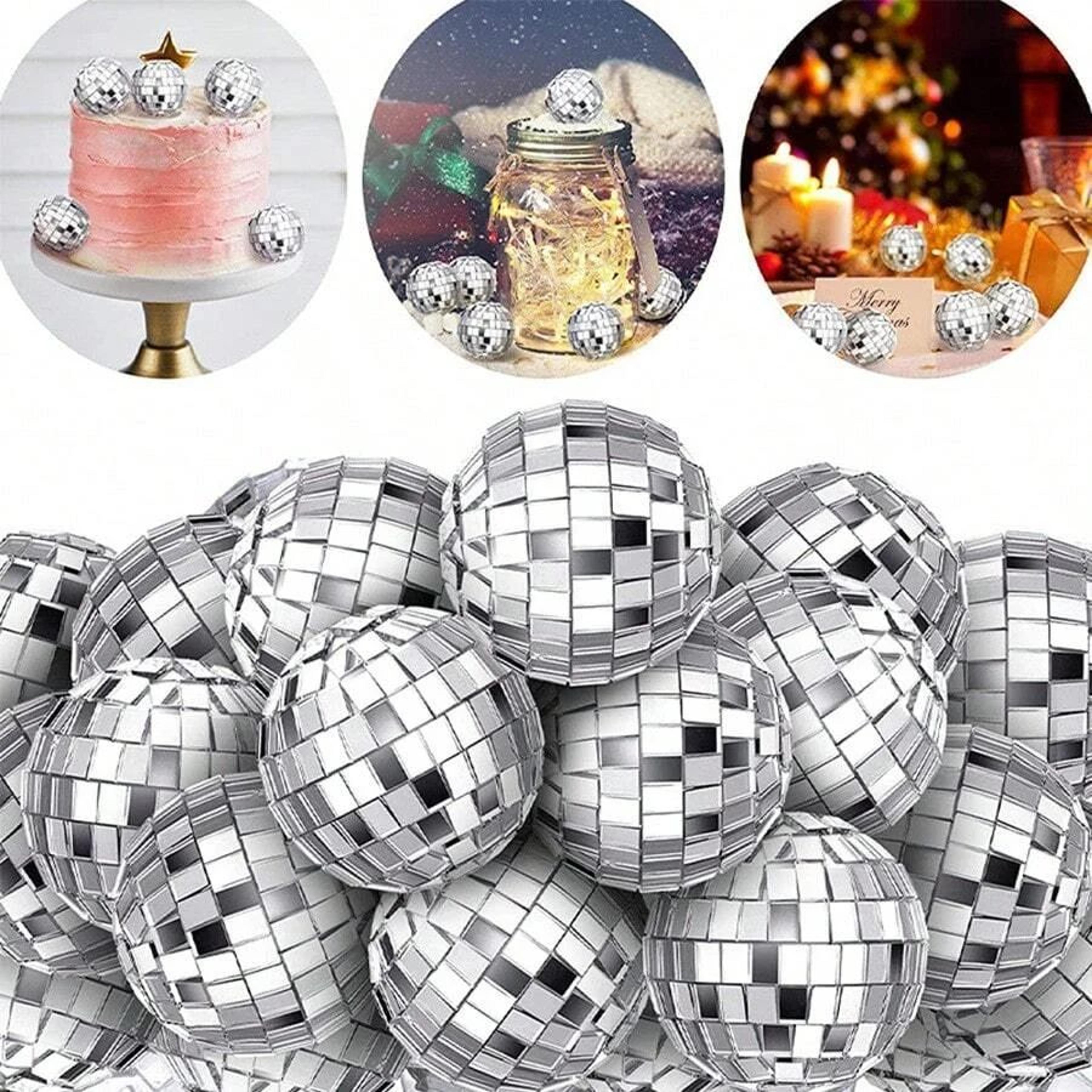 Mini Mirror Disco Ball Decorations 10 Pack 0