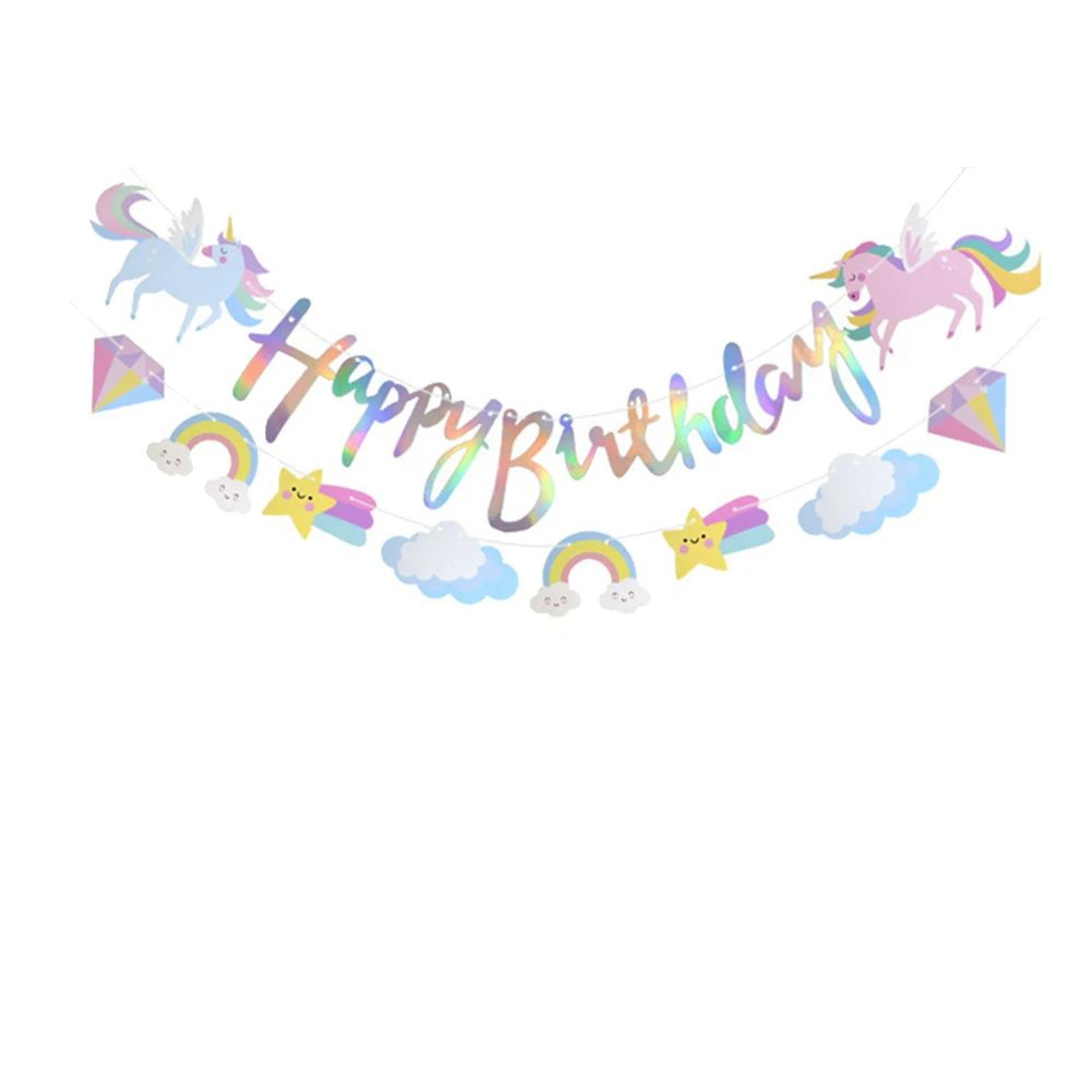 Unicorn Birthday Party Banner Decorations 15