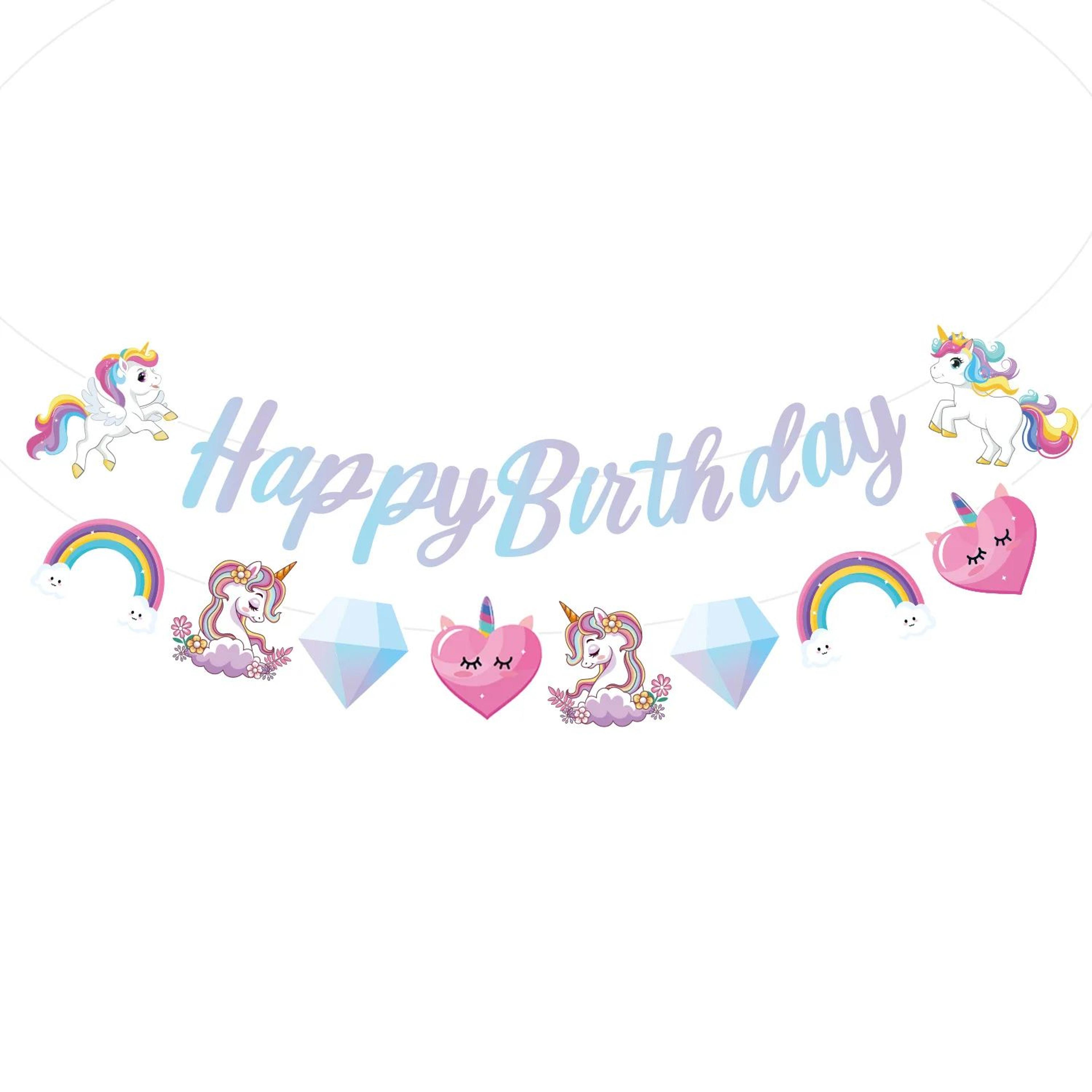 Unicorn Birthday Party Banner Decorations 24