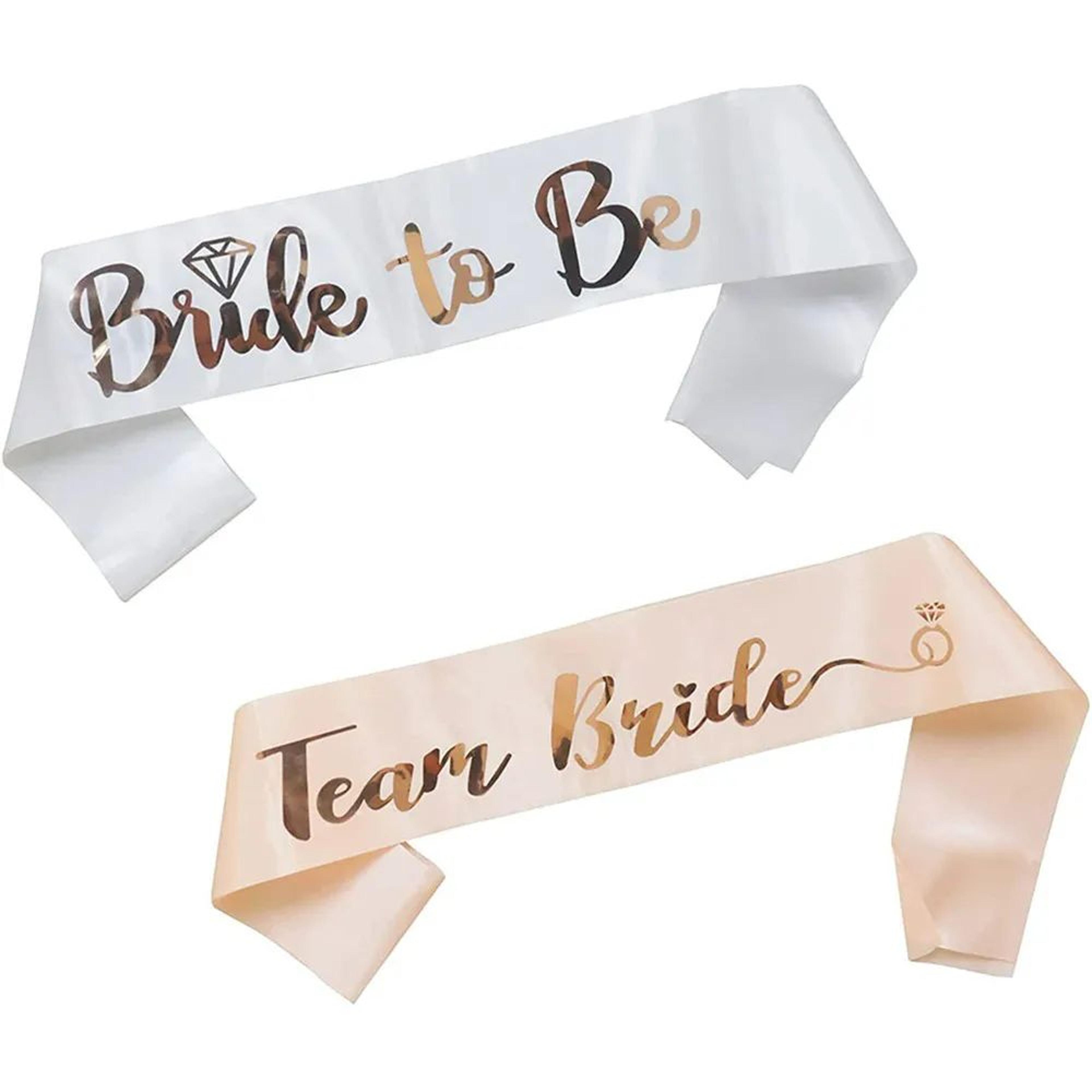 Rose Gold Bride To Be Sash Set 1