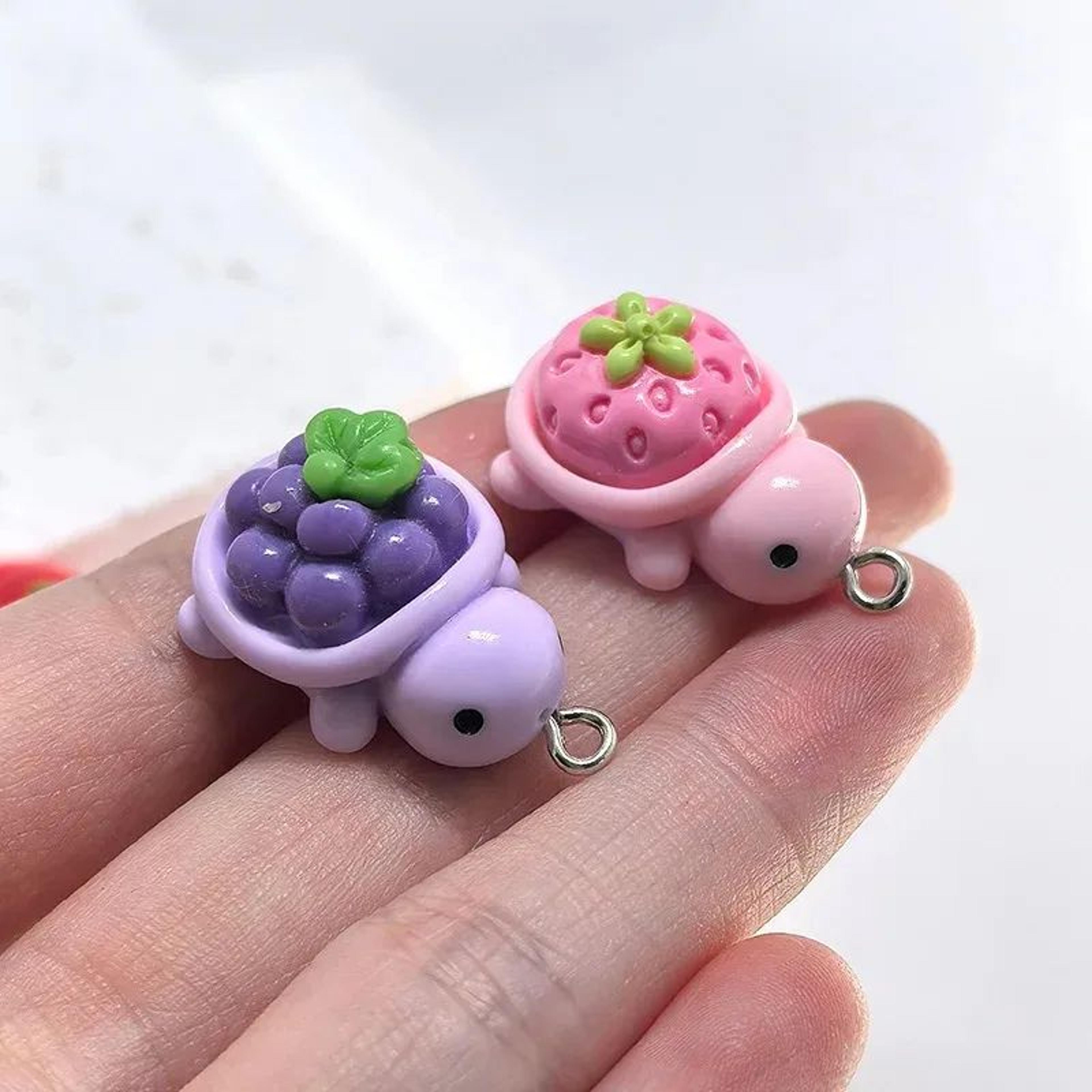 10 Piece Fruit Turtle Resin Charms 1