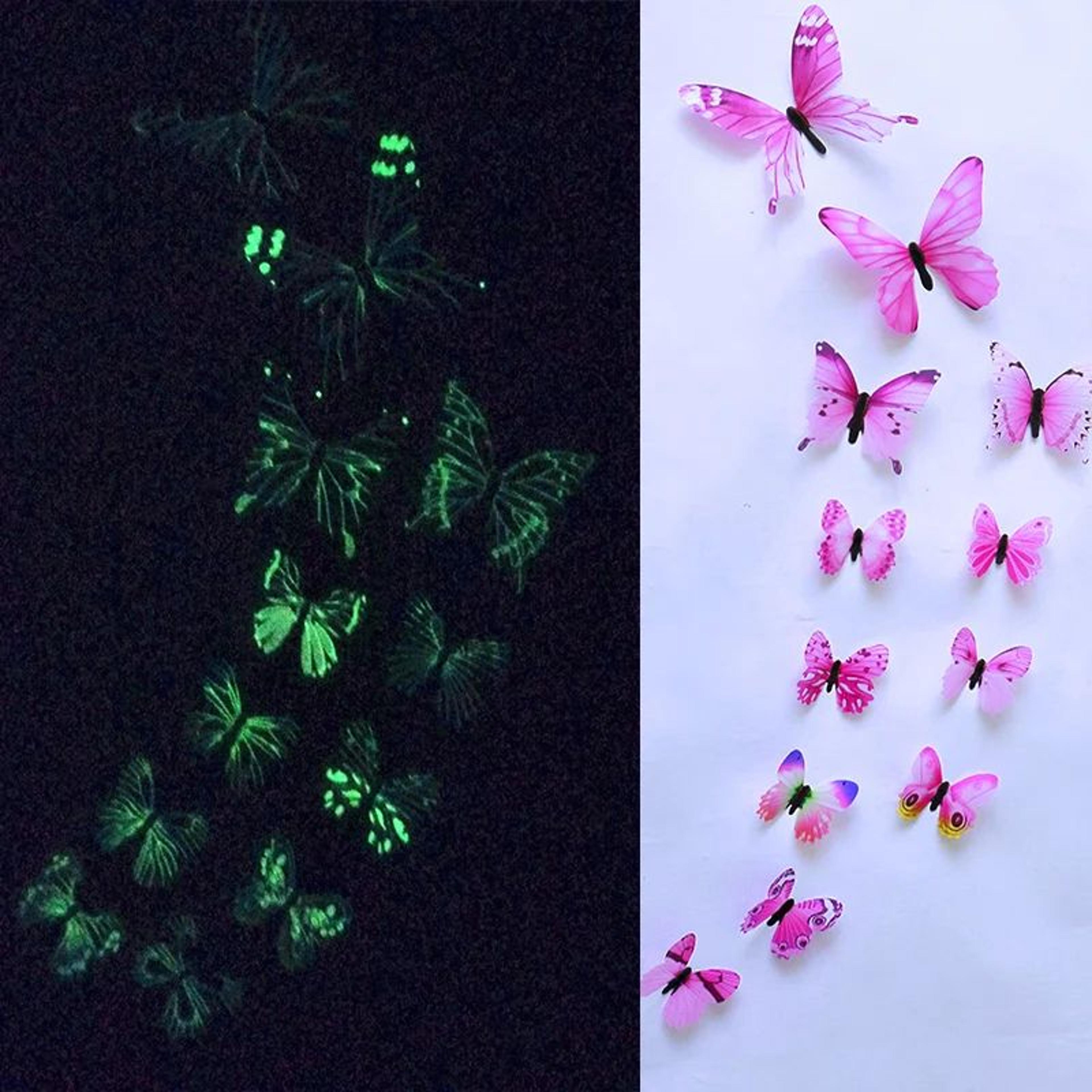 12 Piece Luminous 3D Butterfly Wall Stickers 4