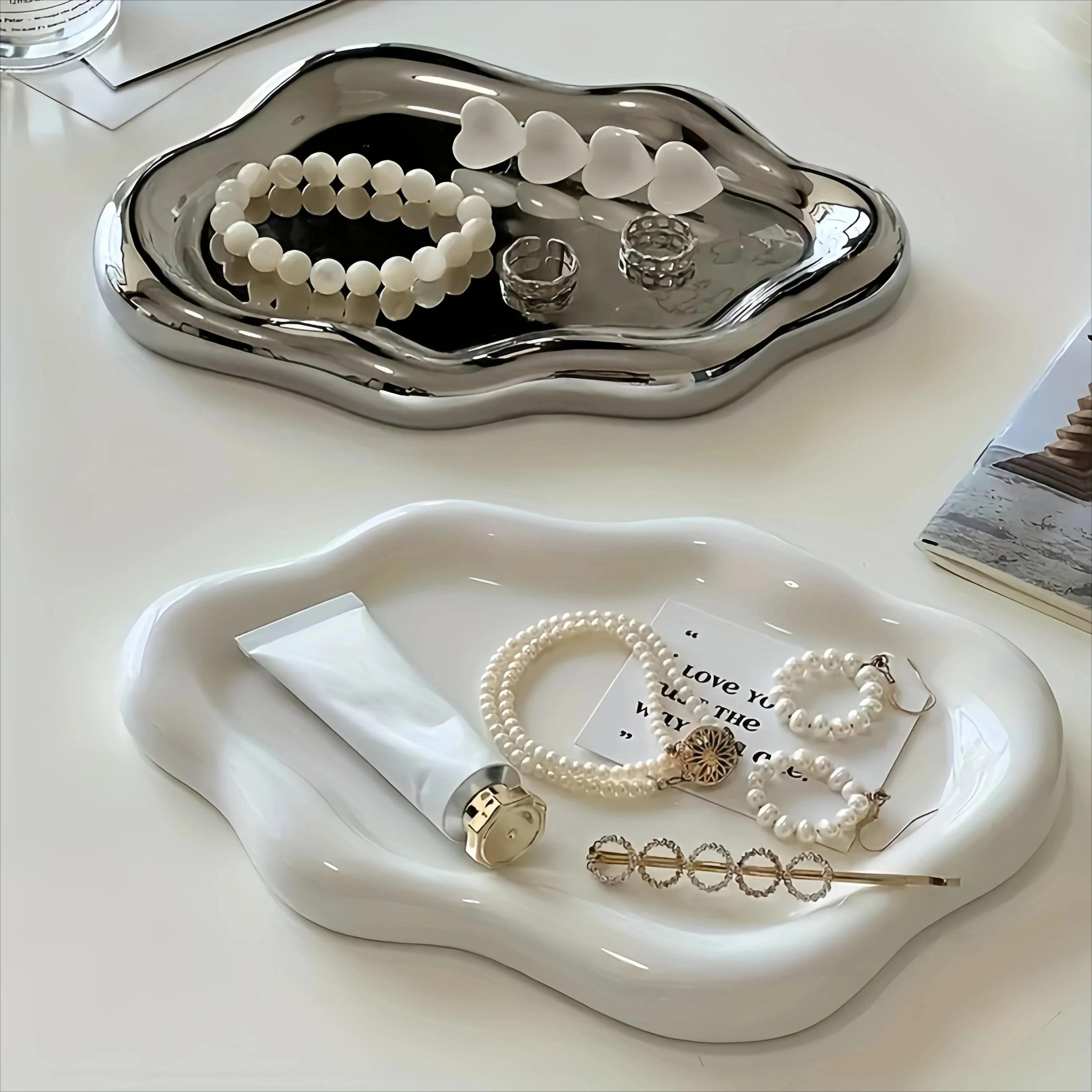 modern jewelry and vanity display tray