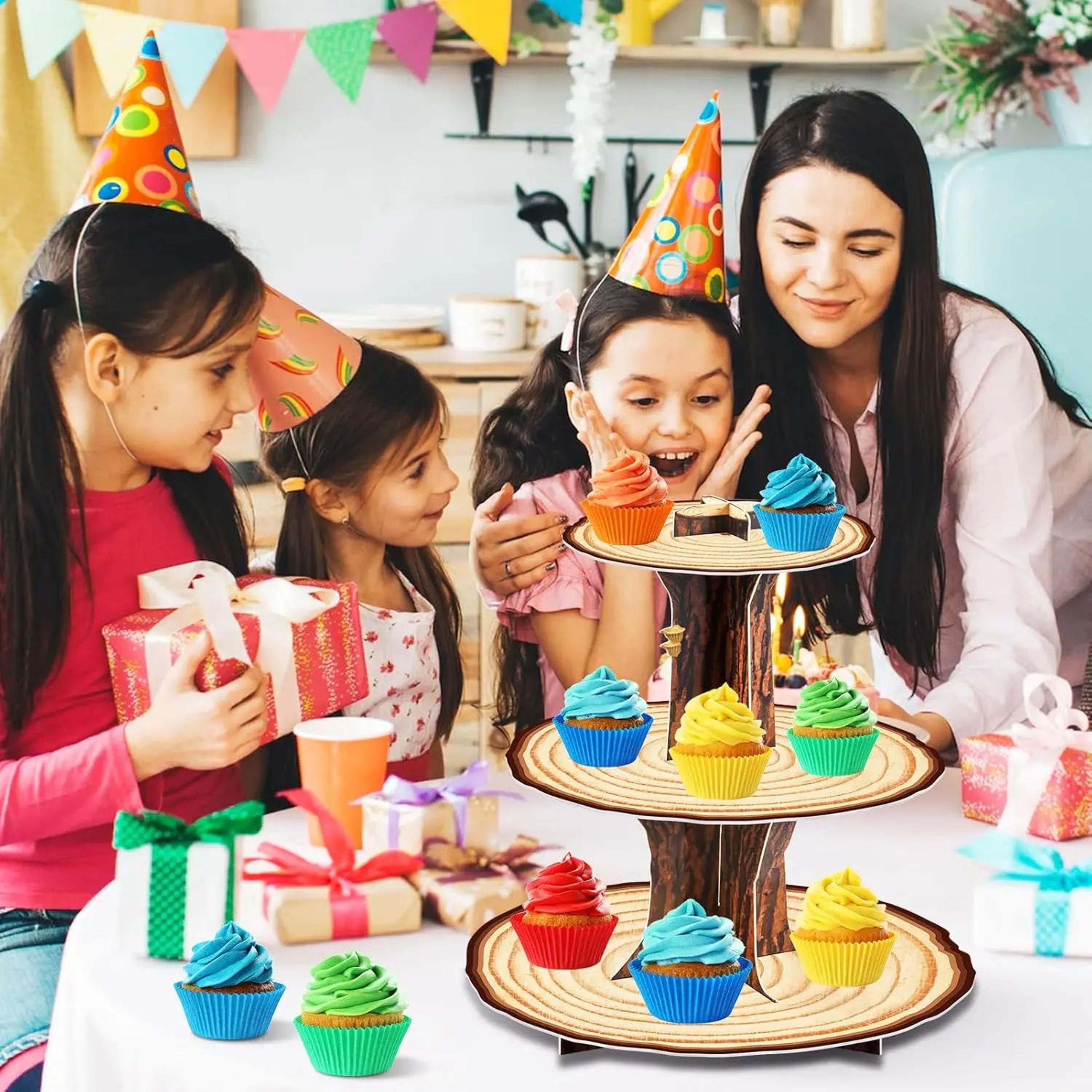 Rustic Wooden 3 Tier Cupcake Stand 4