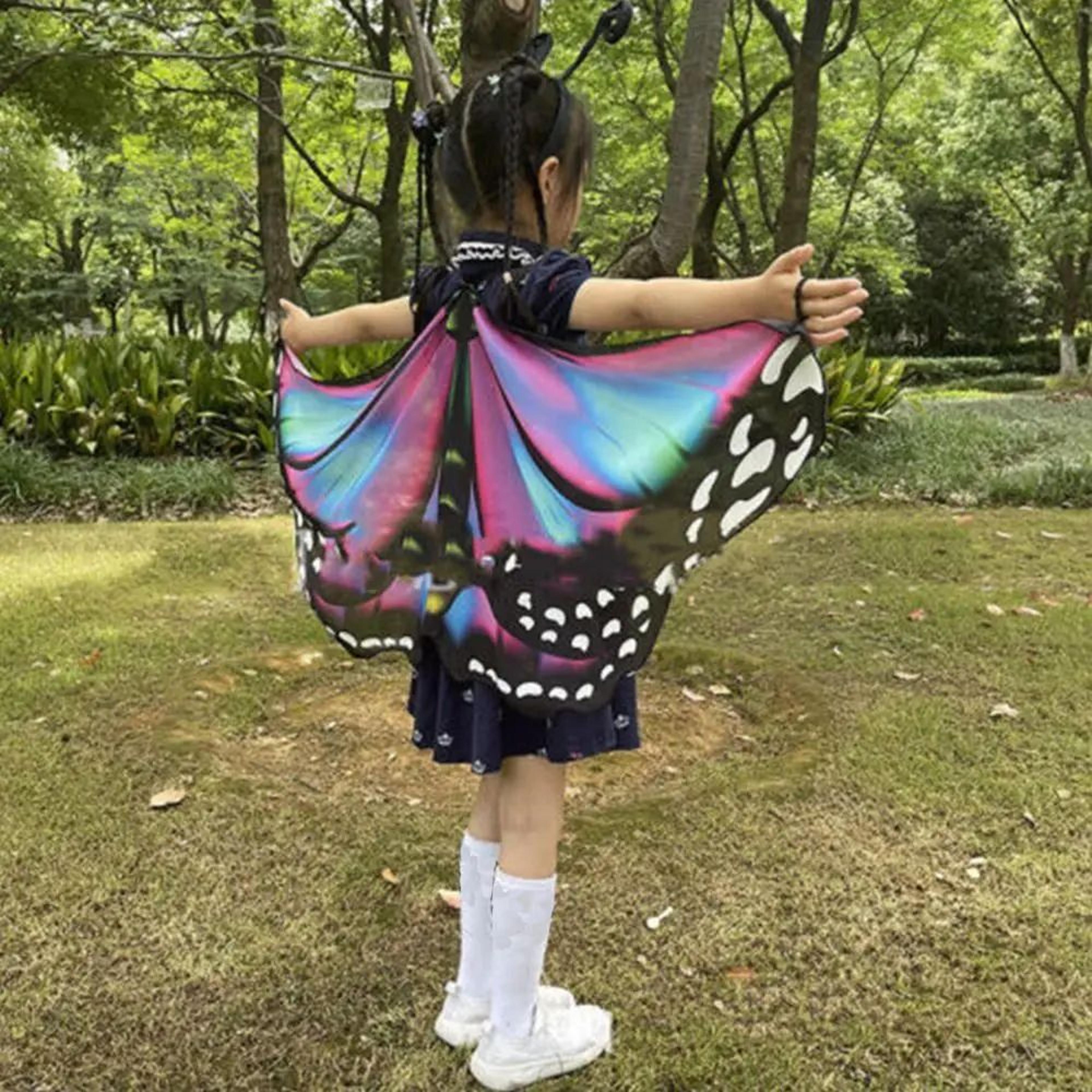 Colorful Butterfly Wings Fairy Cape 1