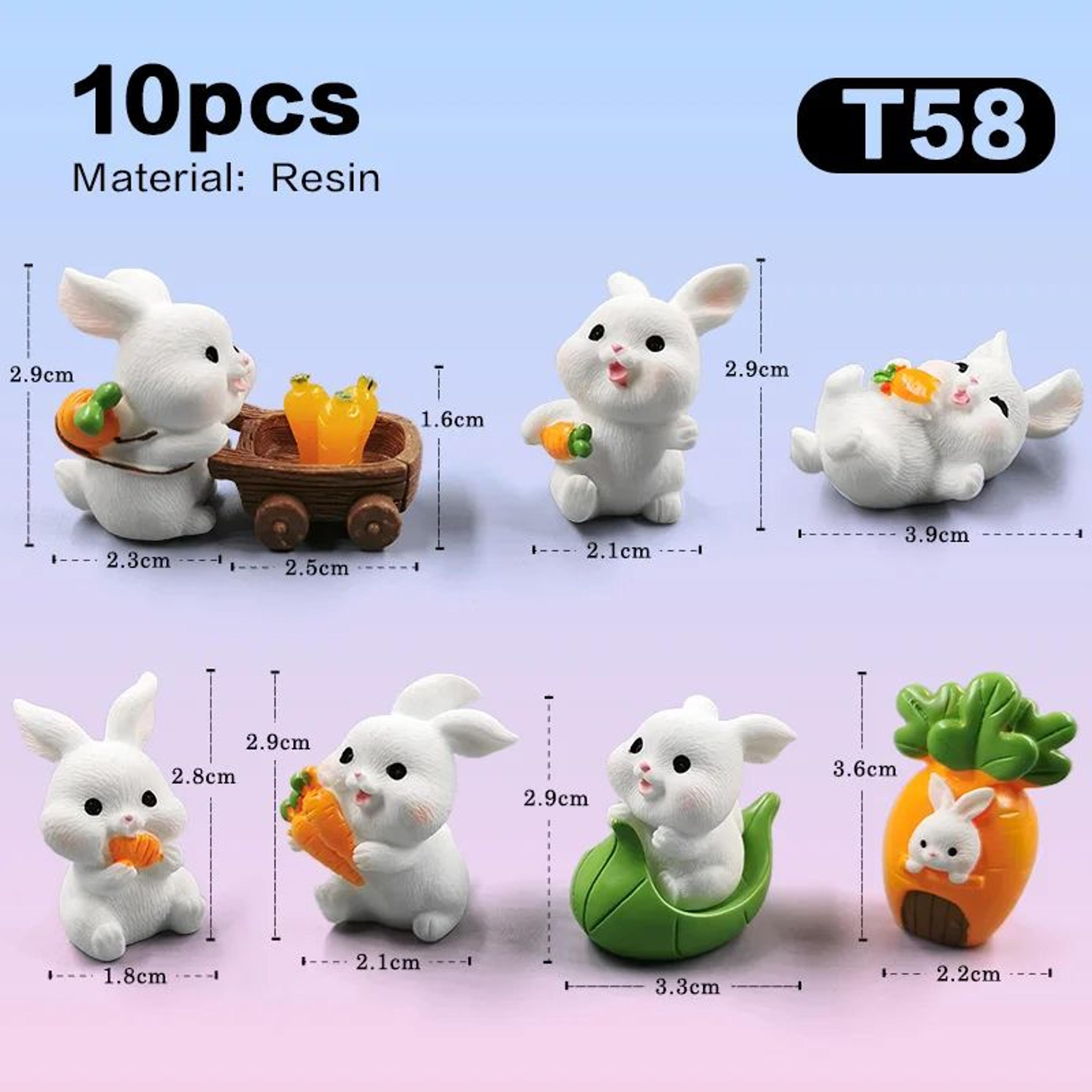Cute Mini Rabbit Fairy Garden Figurine 21