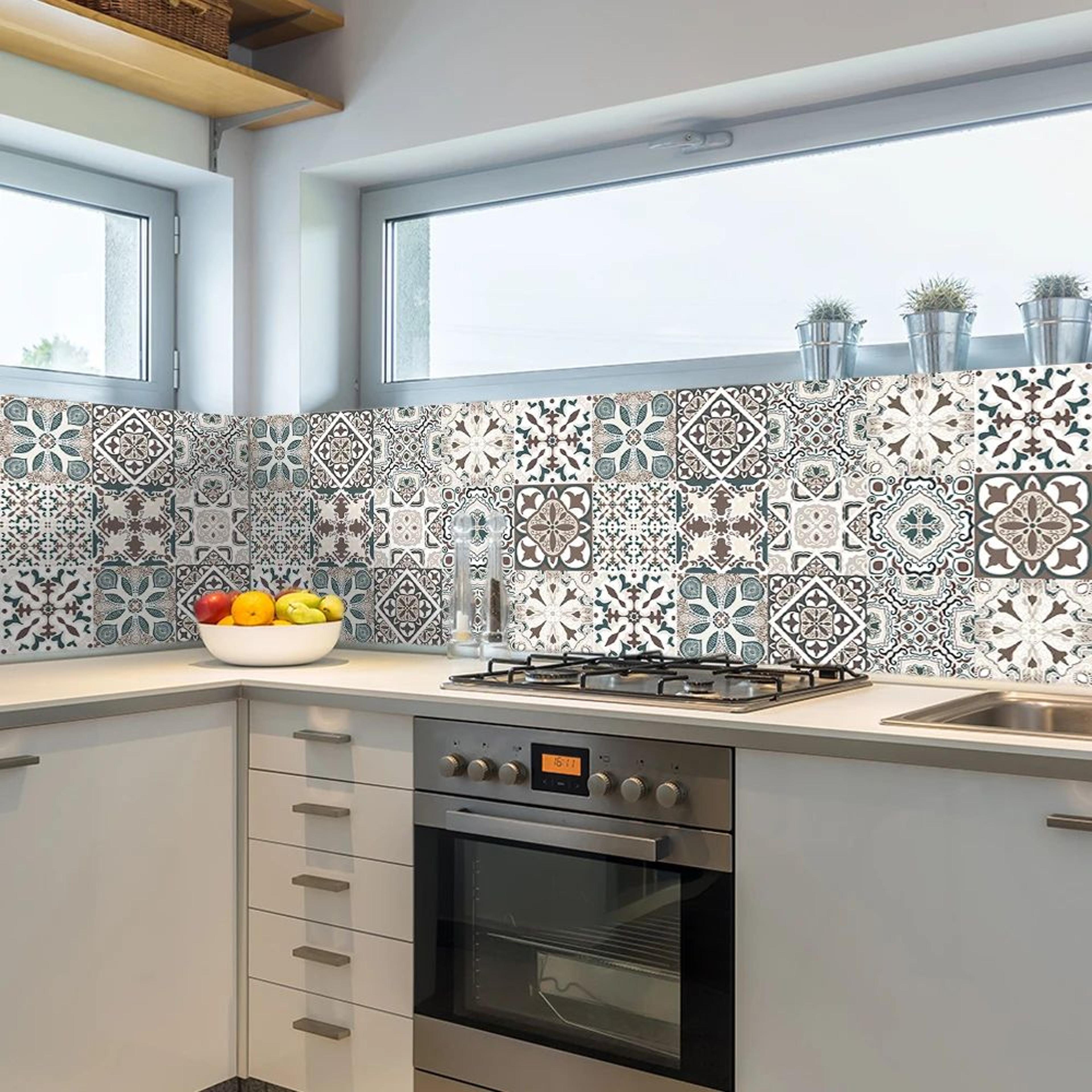 Blue Gray Peel And Stick Tile Stickers 5