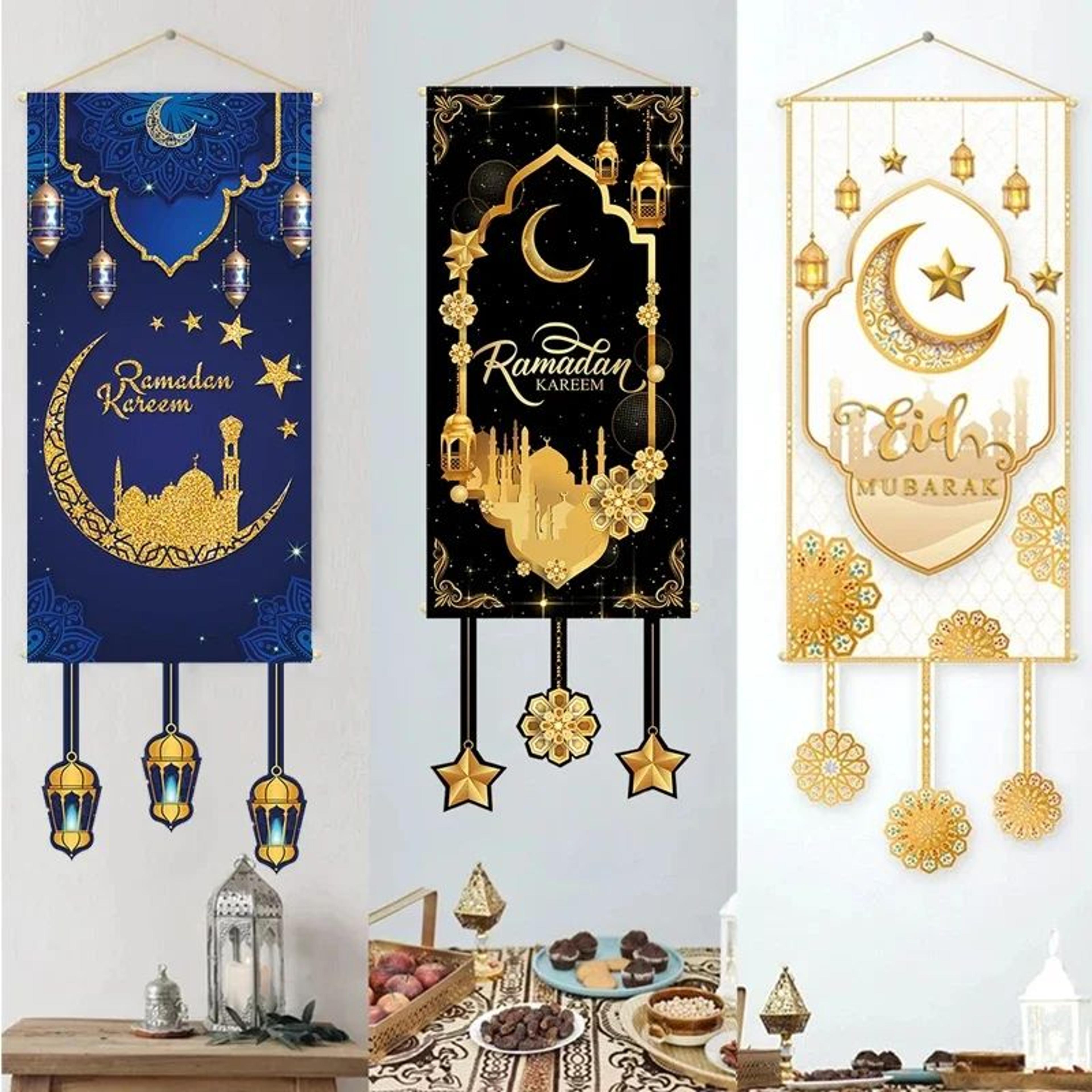 ramadan kareem eid mubarak hanging banner