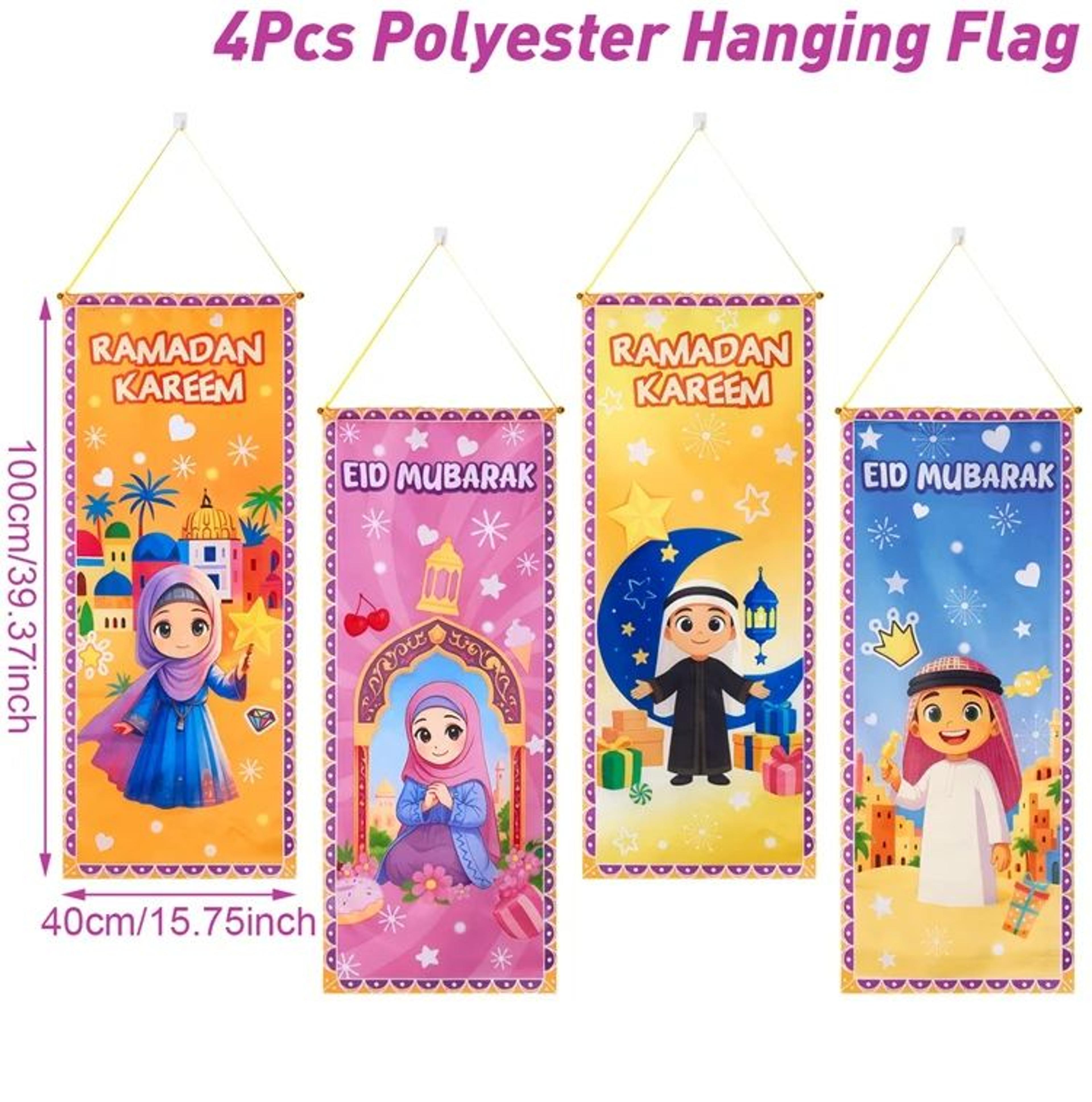 Ramadan Kareem Eid Mubarak Hanging Banner 24