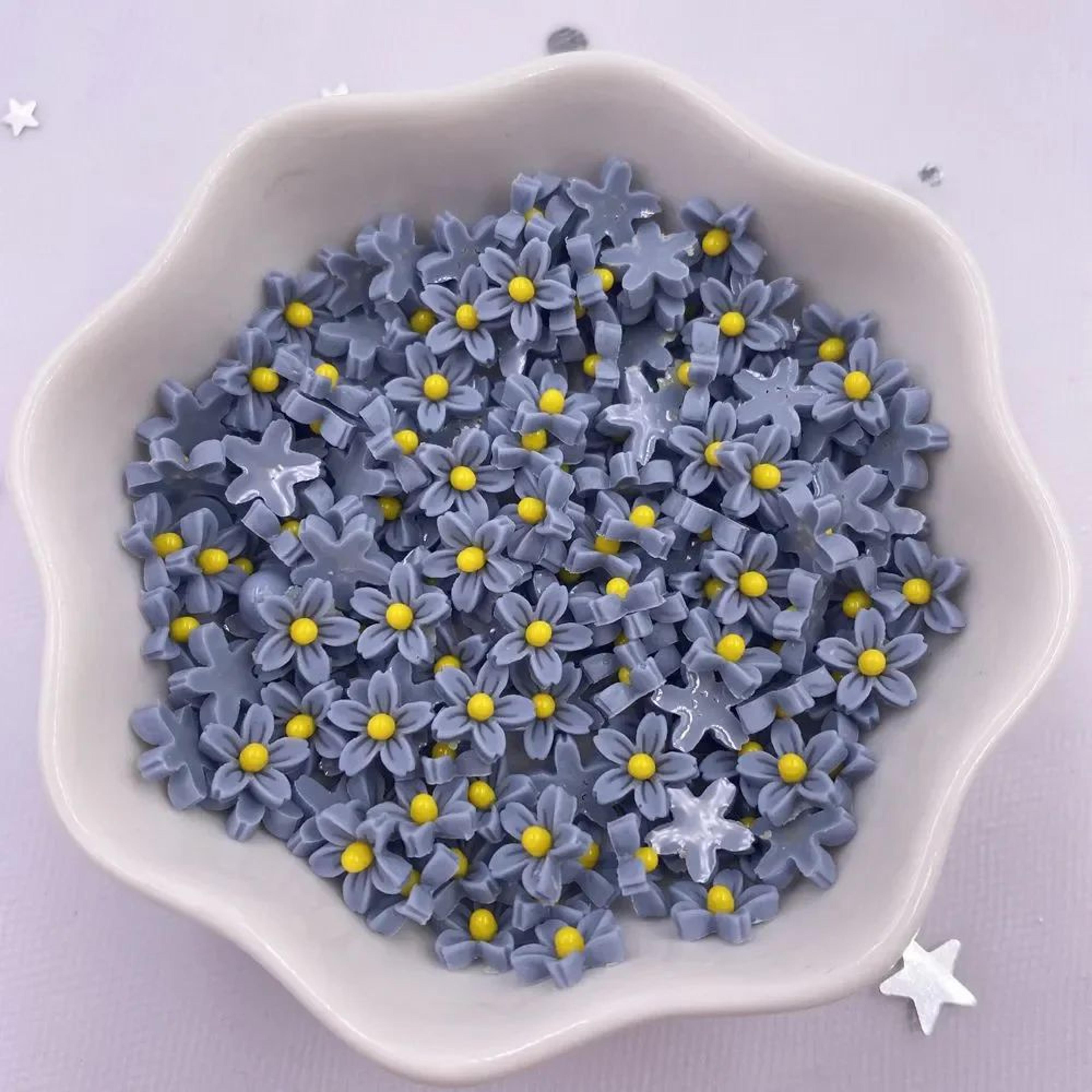 Colorful Mini Resin Flower Flatback Gems 12