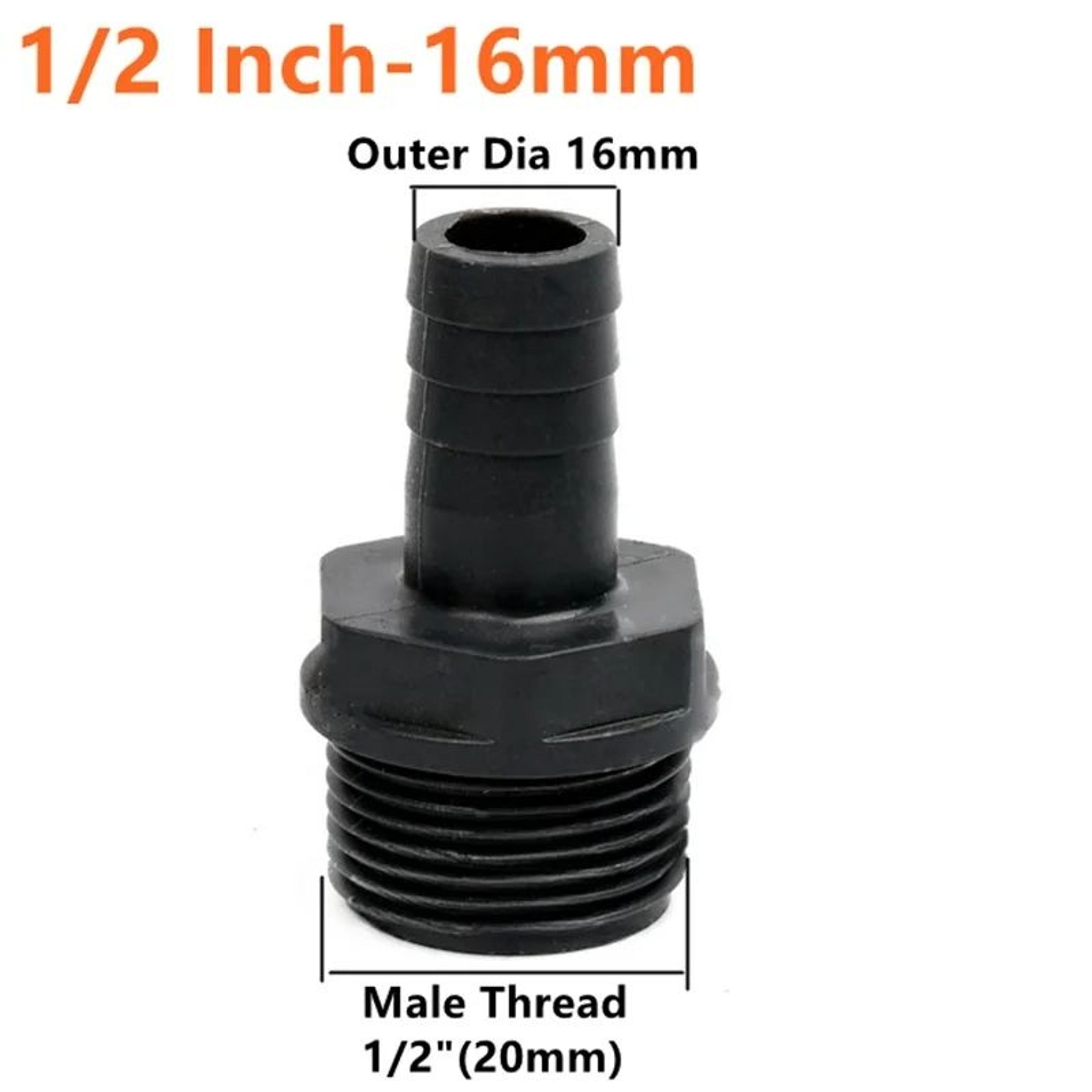 Male Thread Hose Barb Connector 16