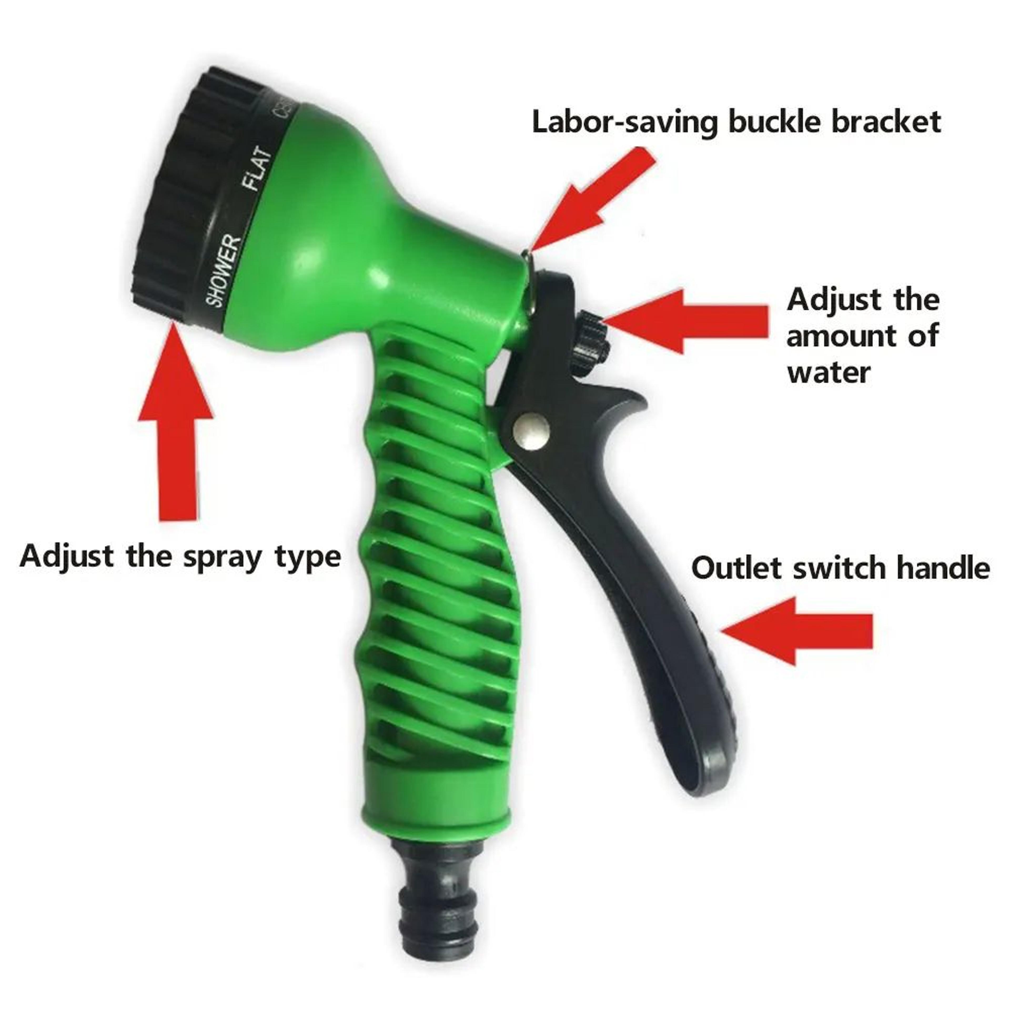 Expandable Garden Hose With Foam Spray Gun 4