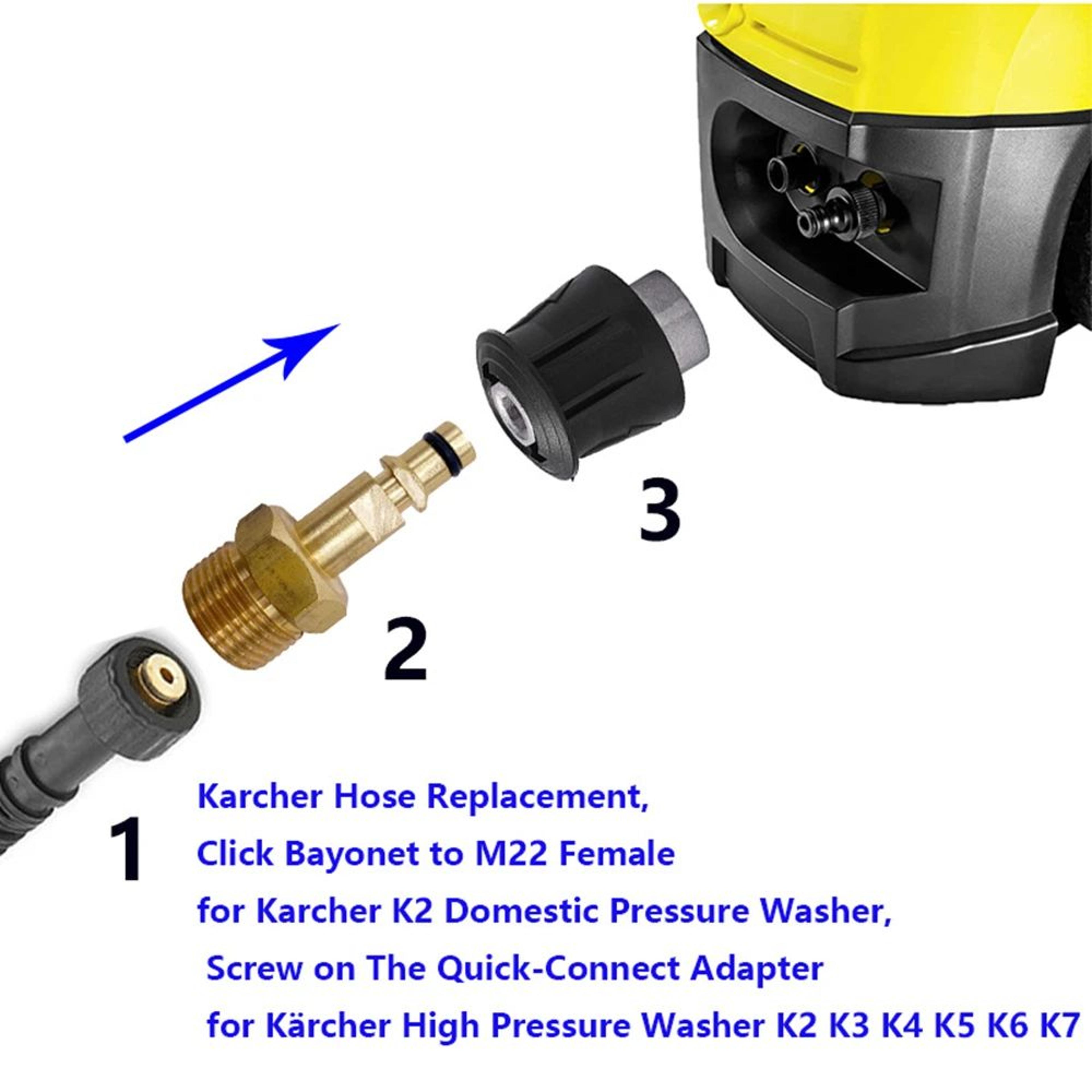 Brass M22 Pressure Washer Hose Adapter 2