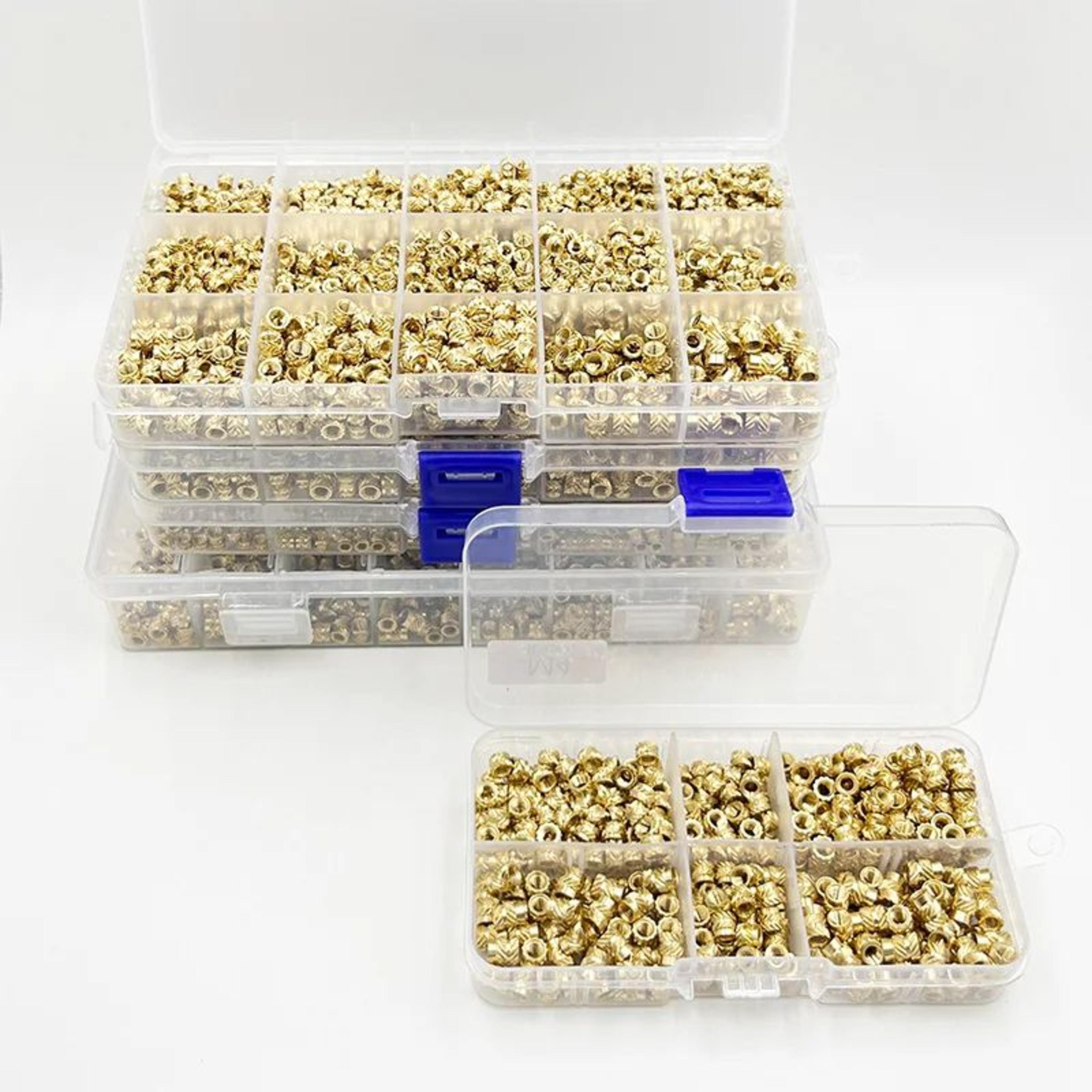 Knurled Brass Heat Set Insert Nut Kit 1