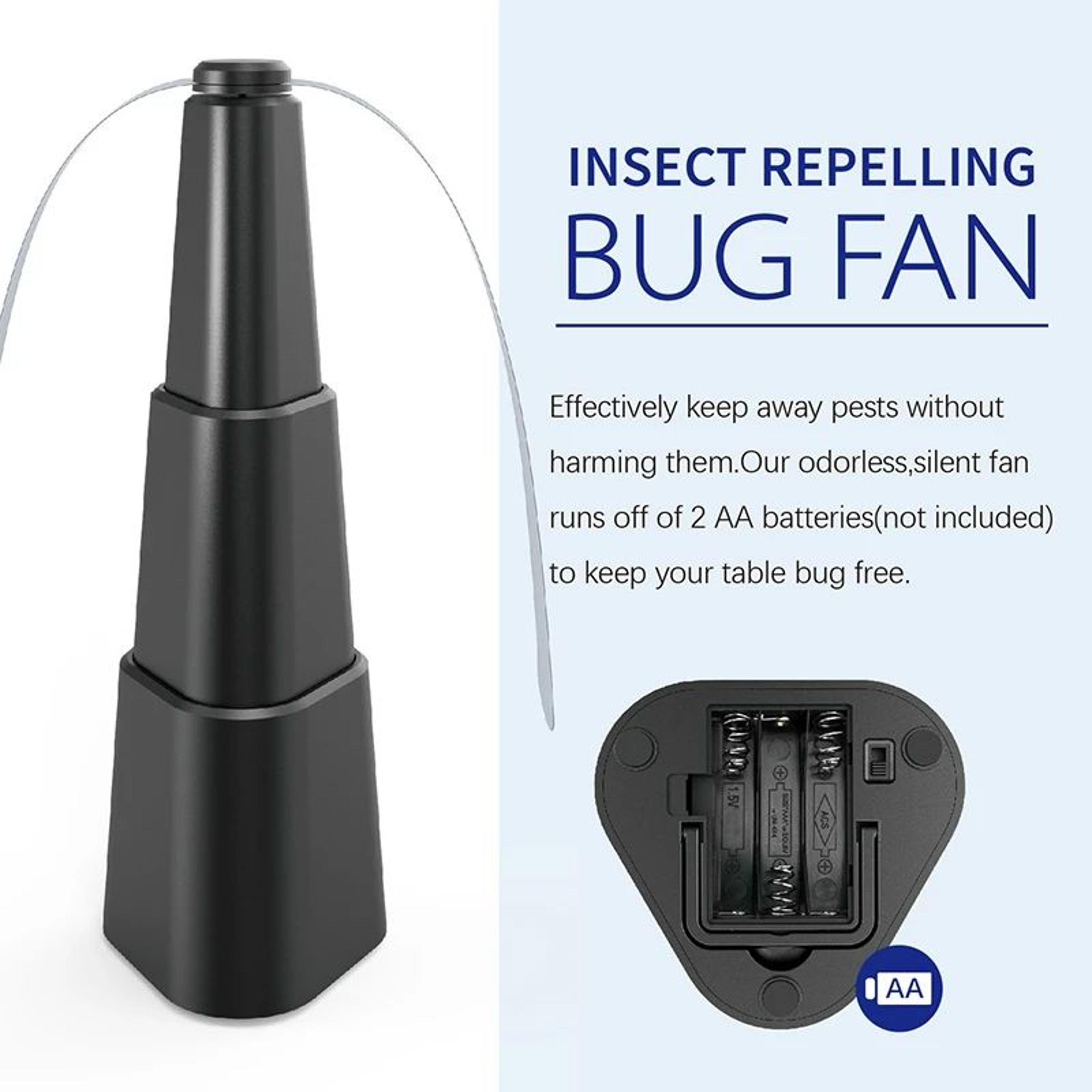 Tabletop Fly Repellent Fan Battery Powered Food Protector 4