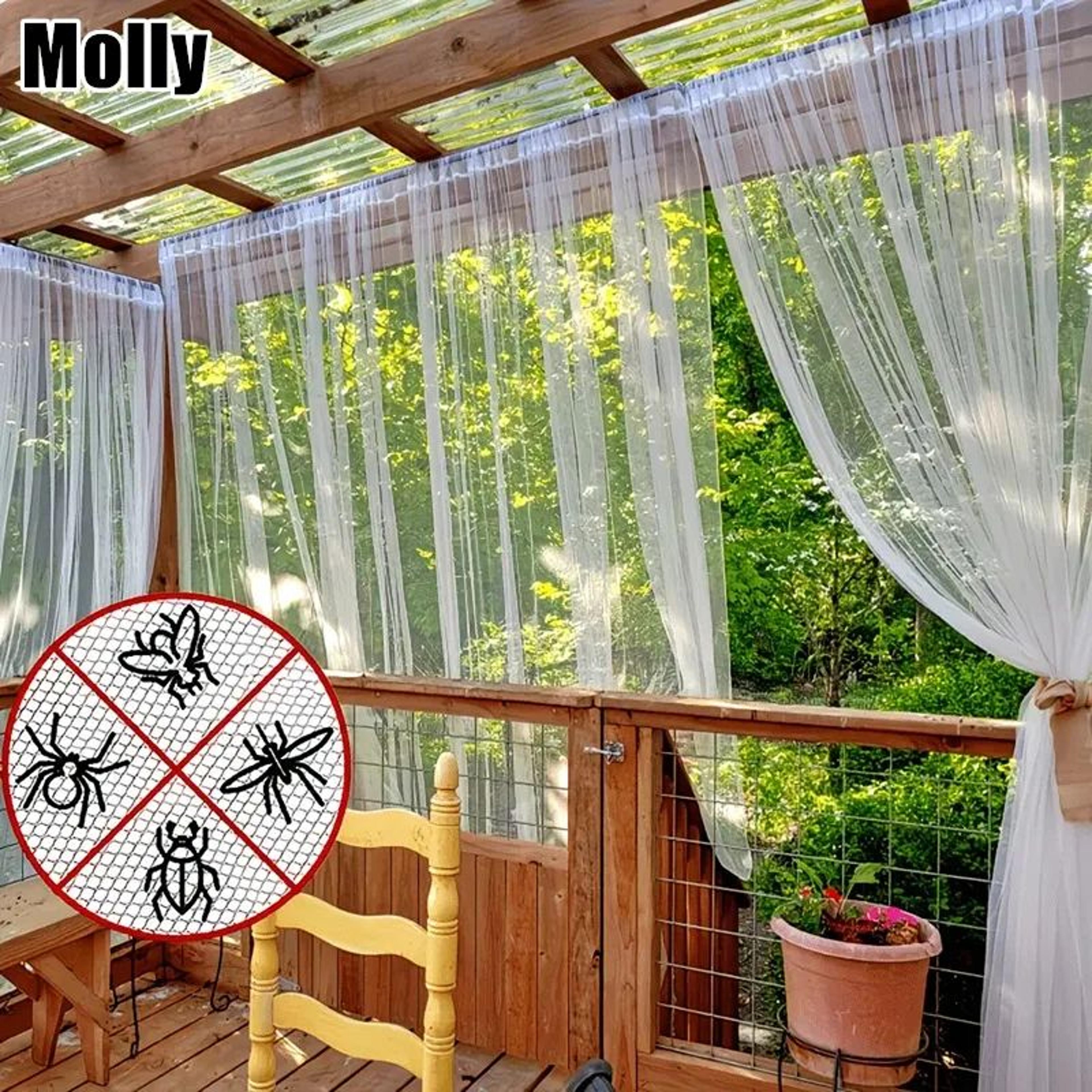 Outdoor Mosquito Net Curtain Sheer Patio Panel 0