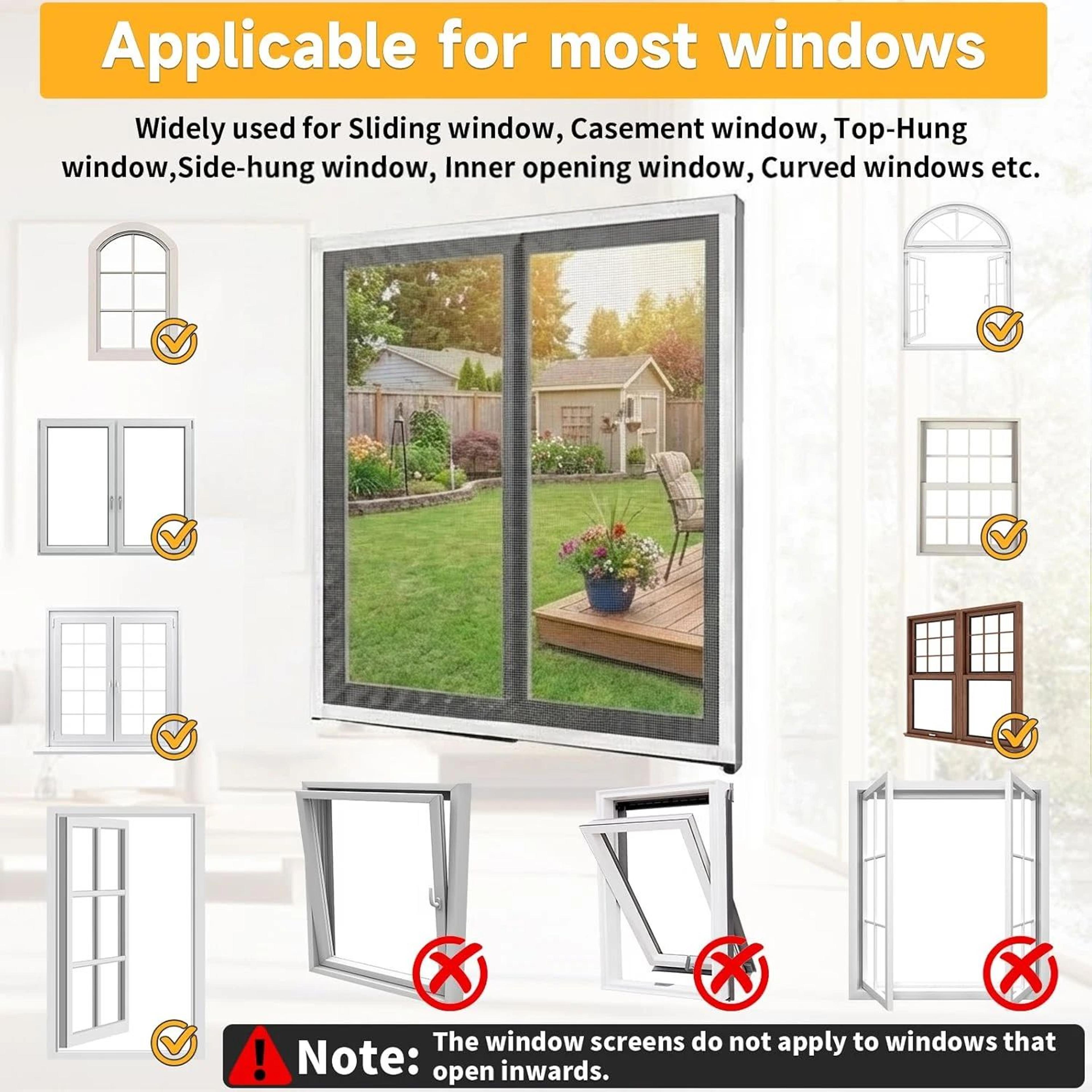 White Self Adhesive Mosquito Window Screen 4