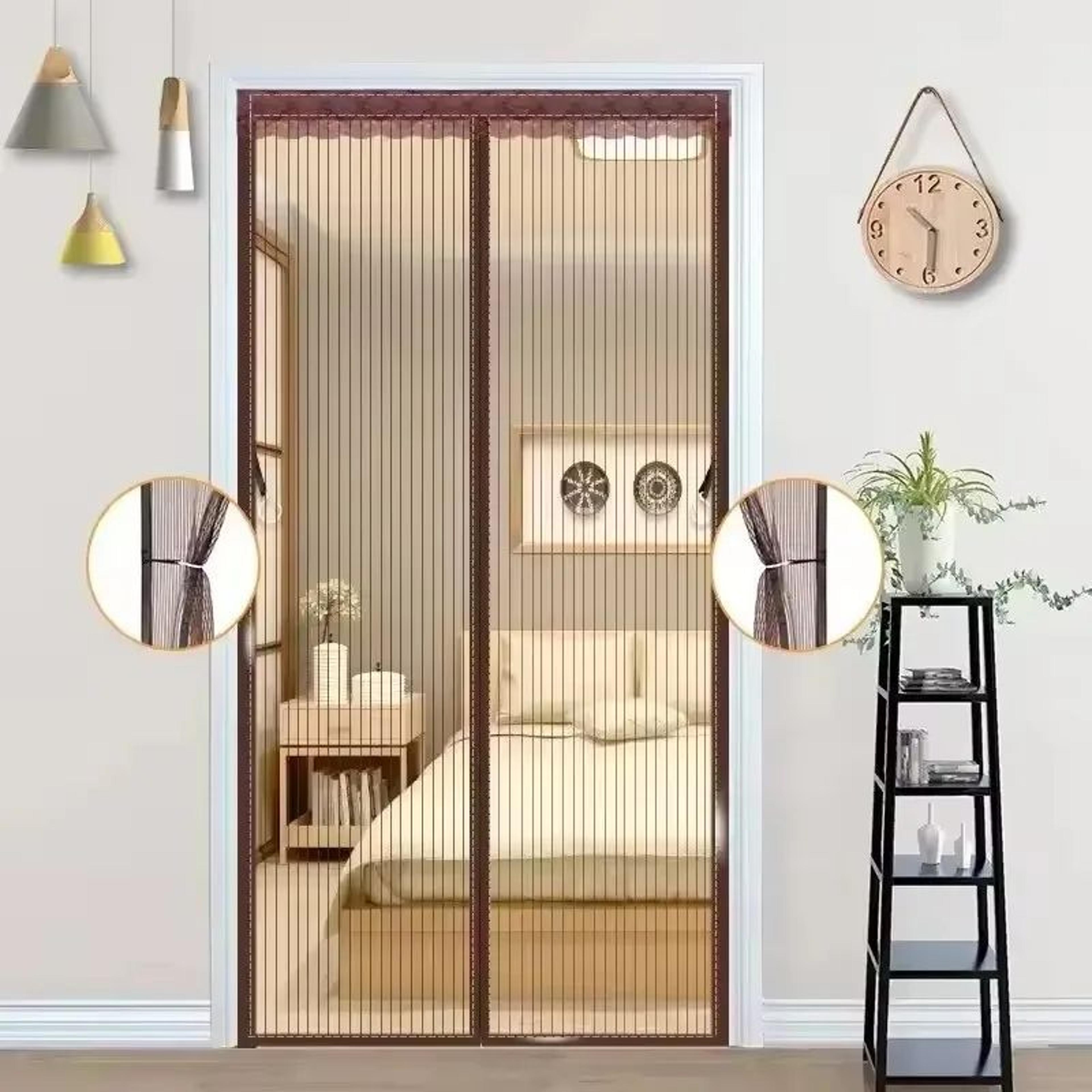 Striped Magnetic Mosquito Screen Door 2