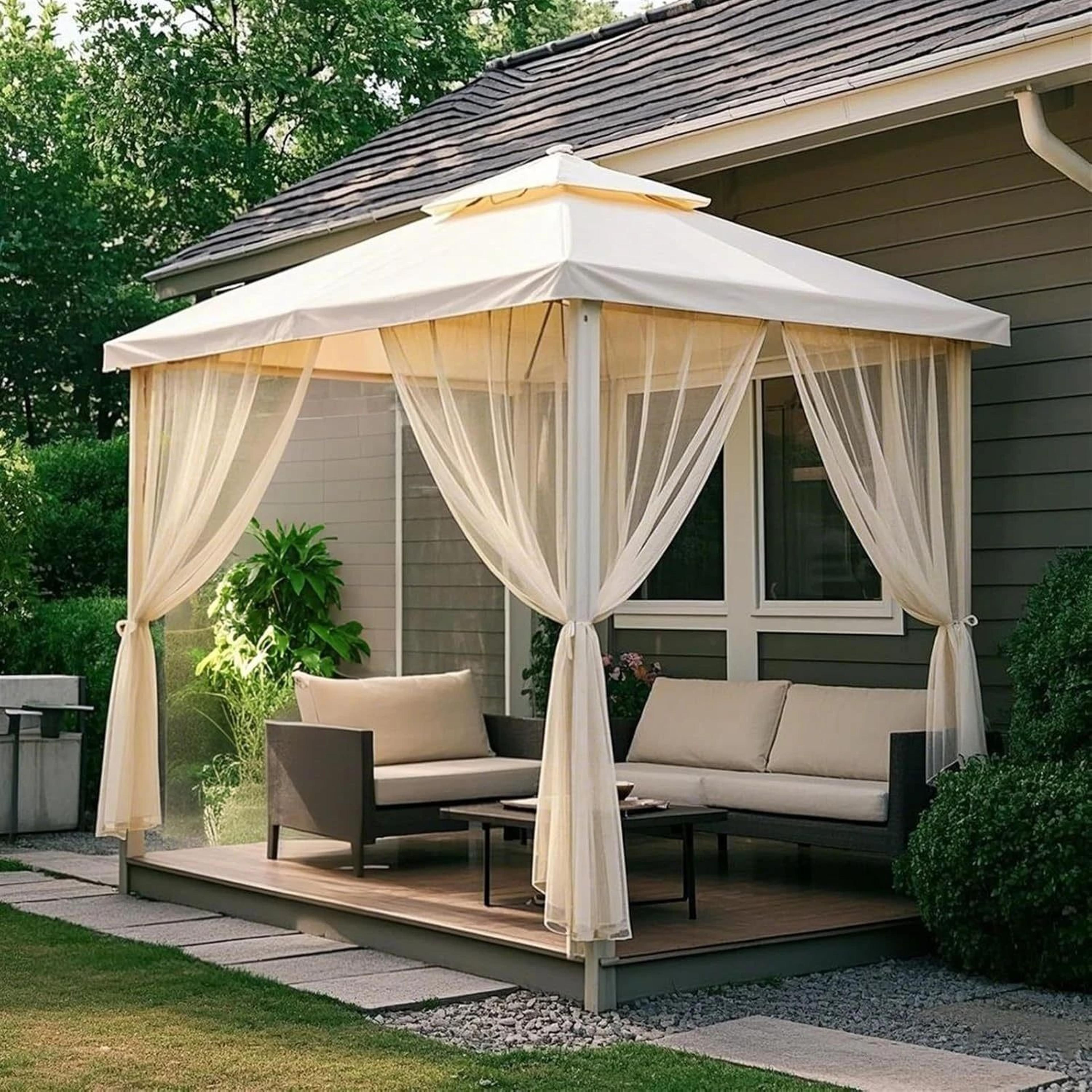 Outdoor Sheer Mosquito Net Privacy Curtain 8