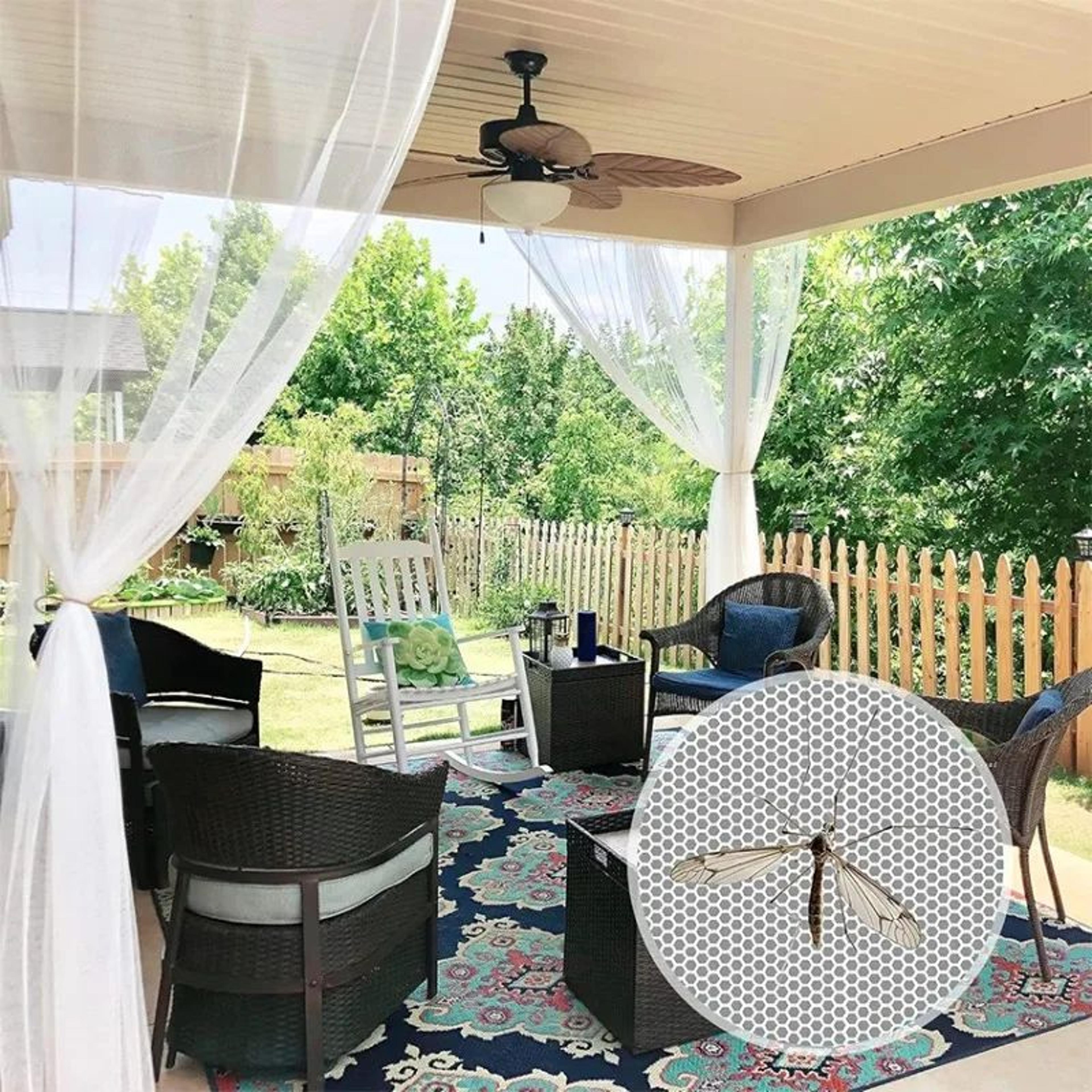 Outdoor Sheer Mosquito Net Privacy Curtain 1