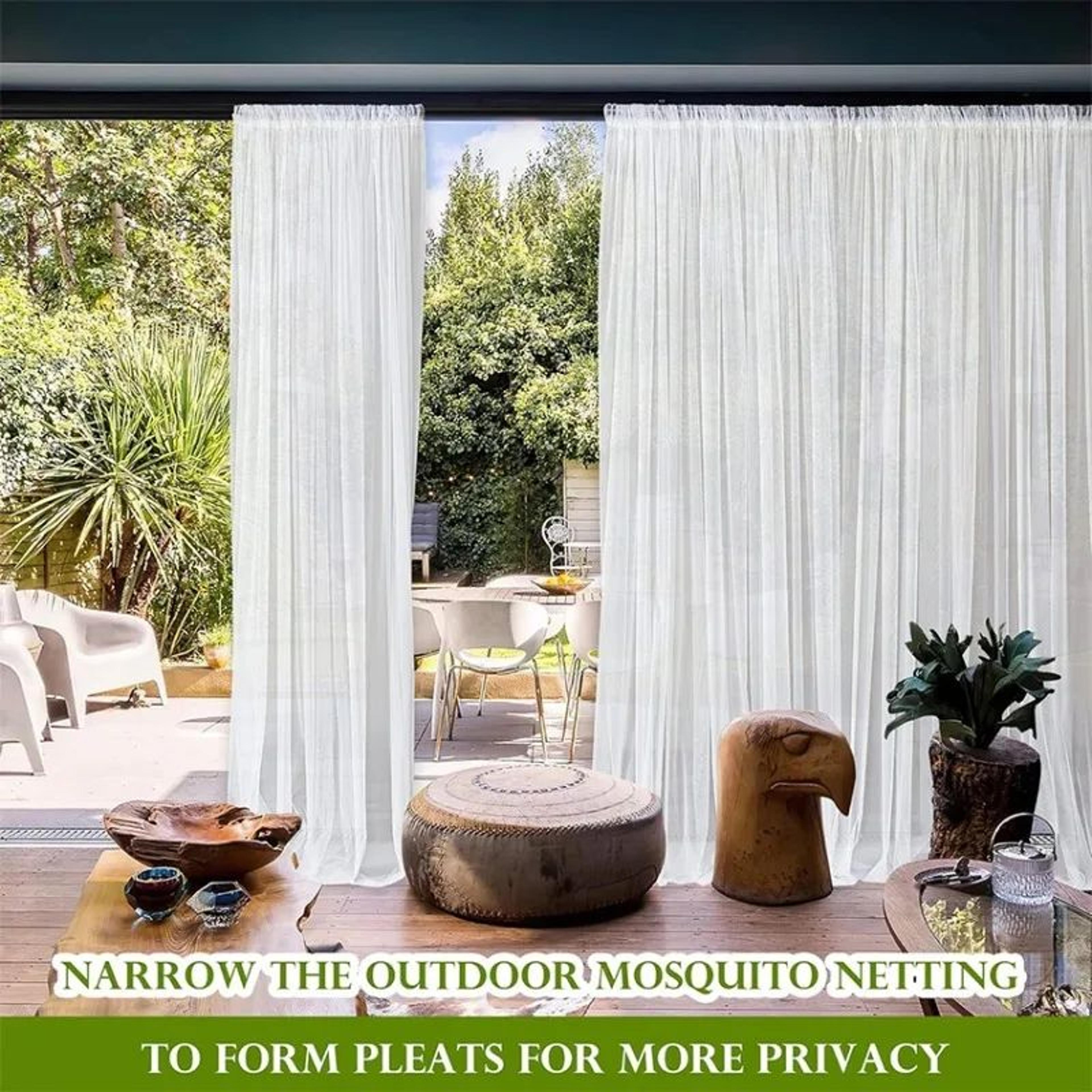 Outdoor Sheer Mosquito Net Privacy Curtain 3