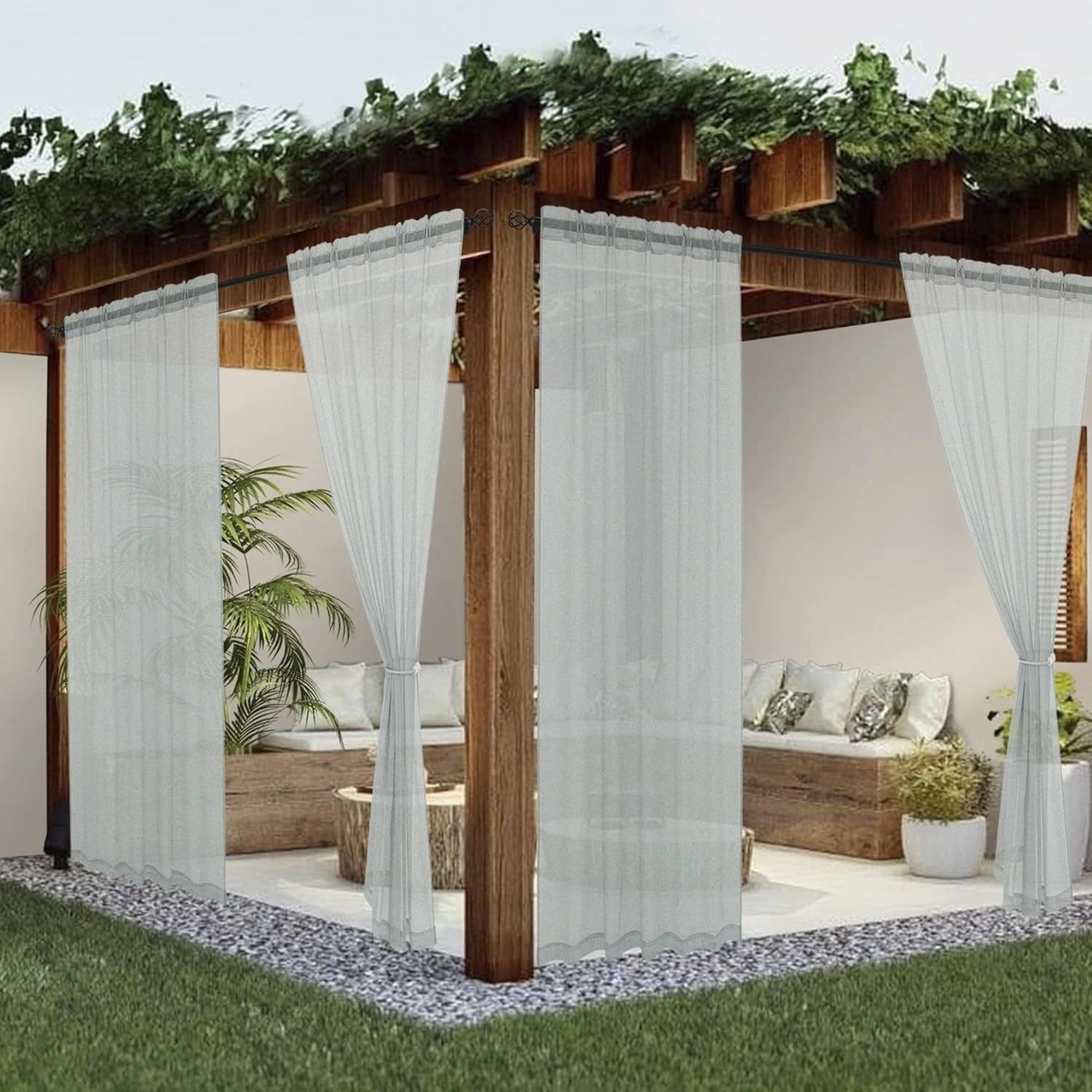 Outdoor Sheer Mosquito Net Privacy Curtain 10