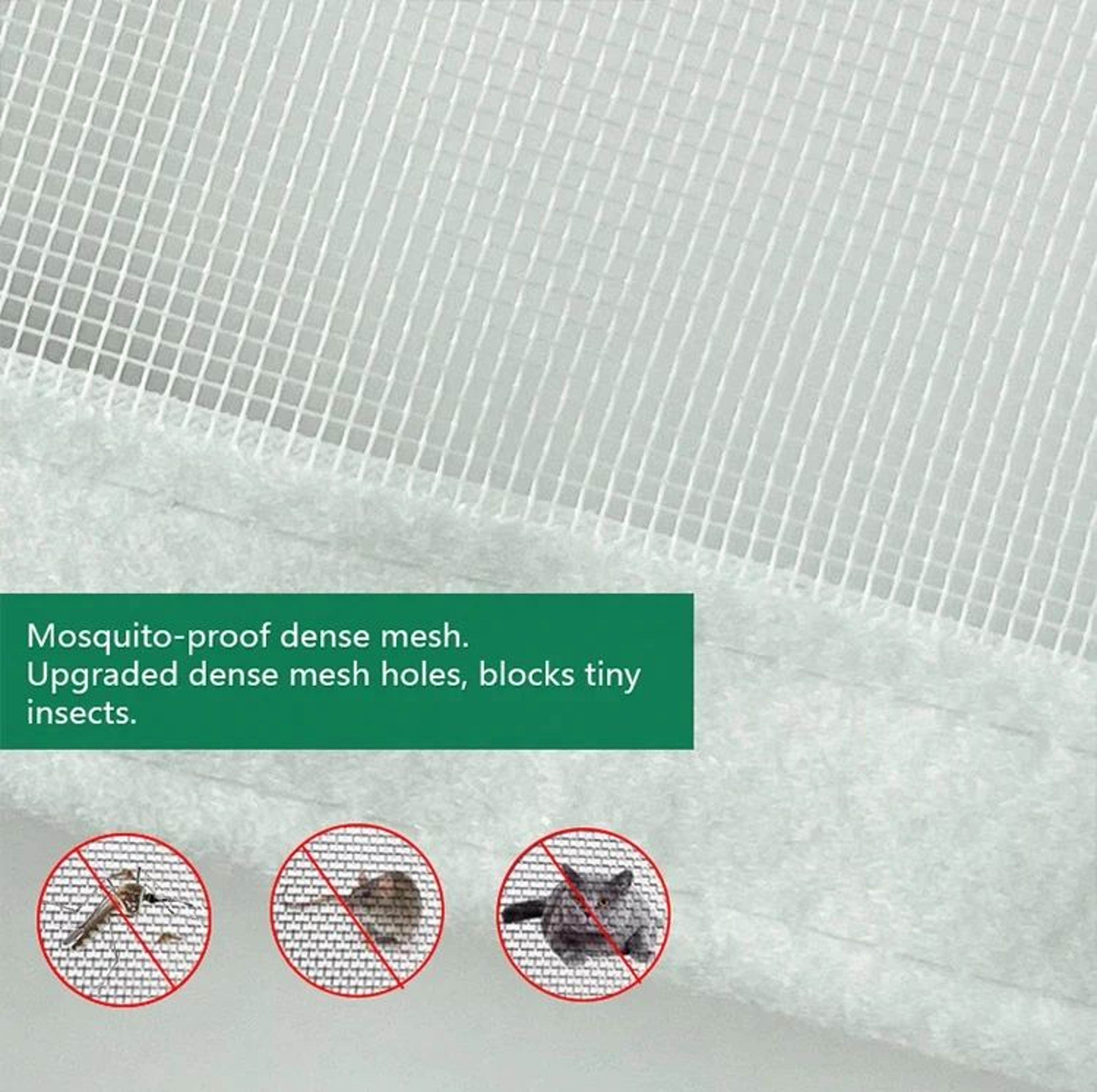 Easy Access White Zipper Mosquito Window Screen 4