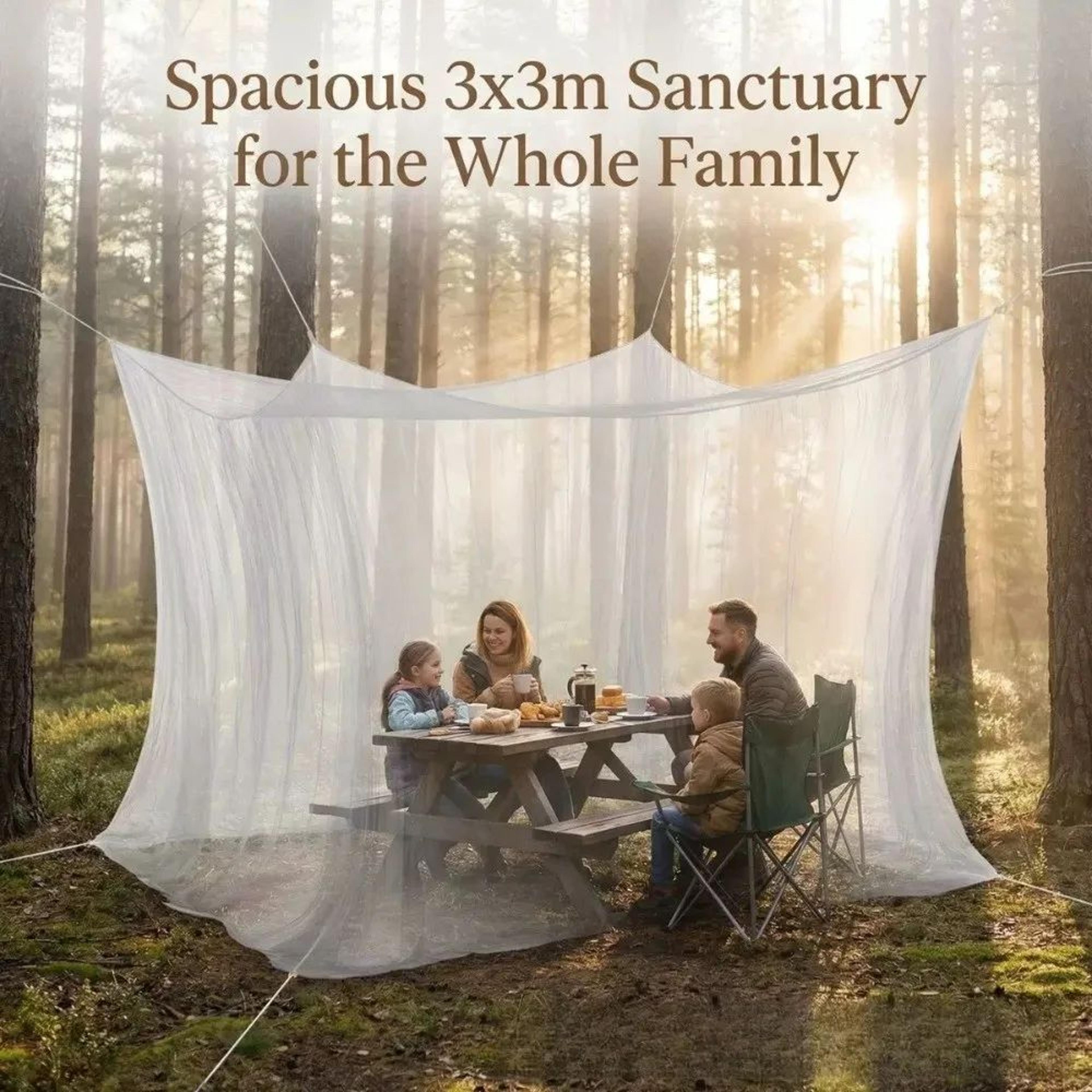 Extra Large Camping Mosquito Net Breathable Travel Mesh 3