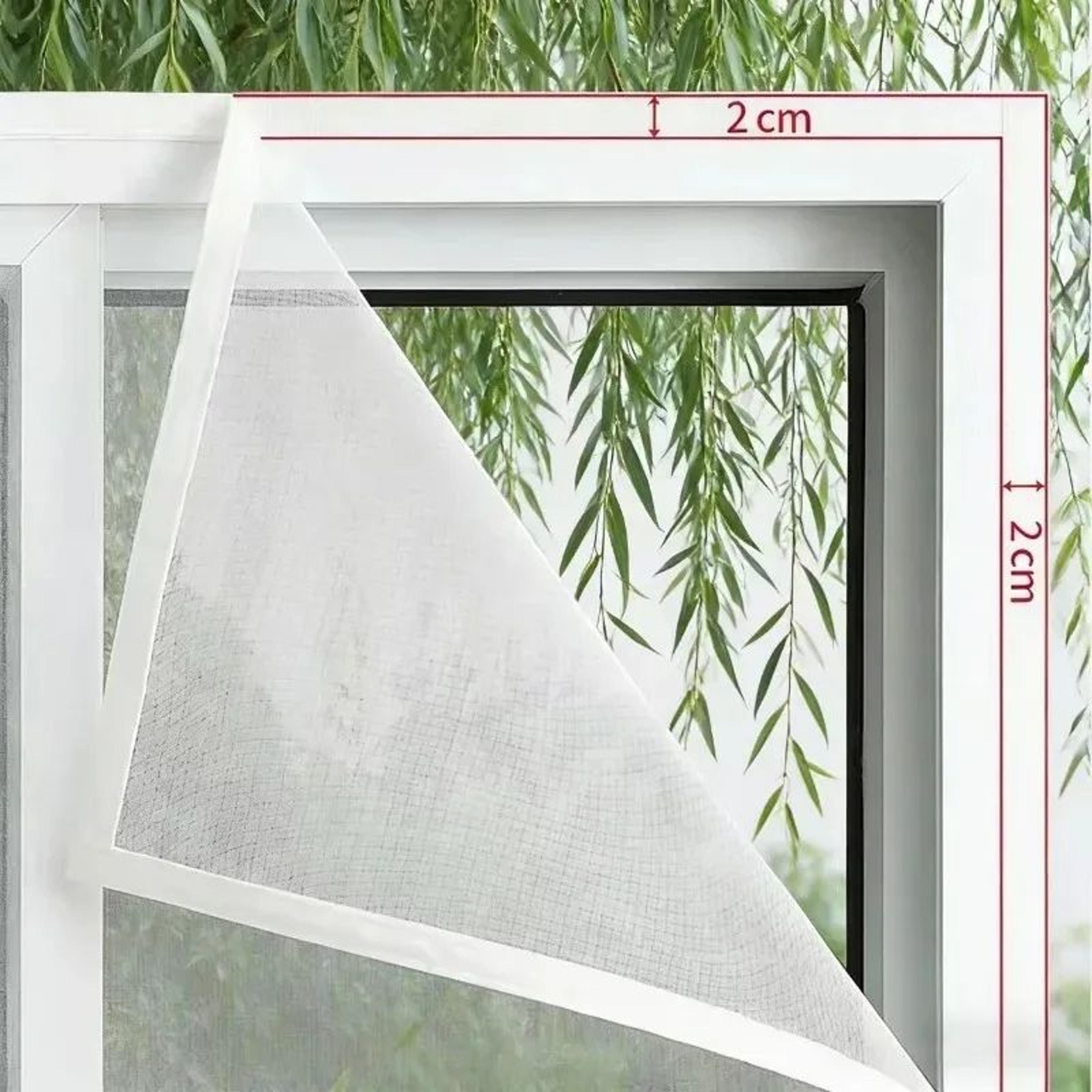 Self Adhesive Zipper Mosquito Window Screen Removable Insect Mesh 5