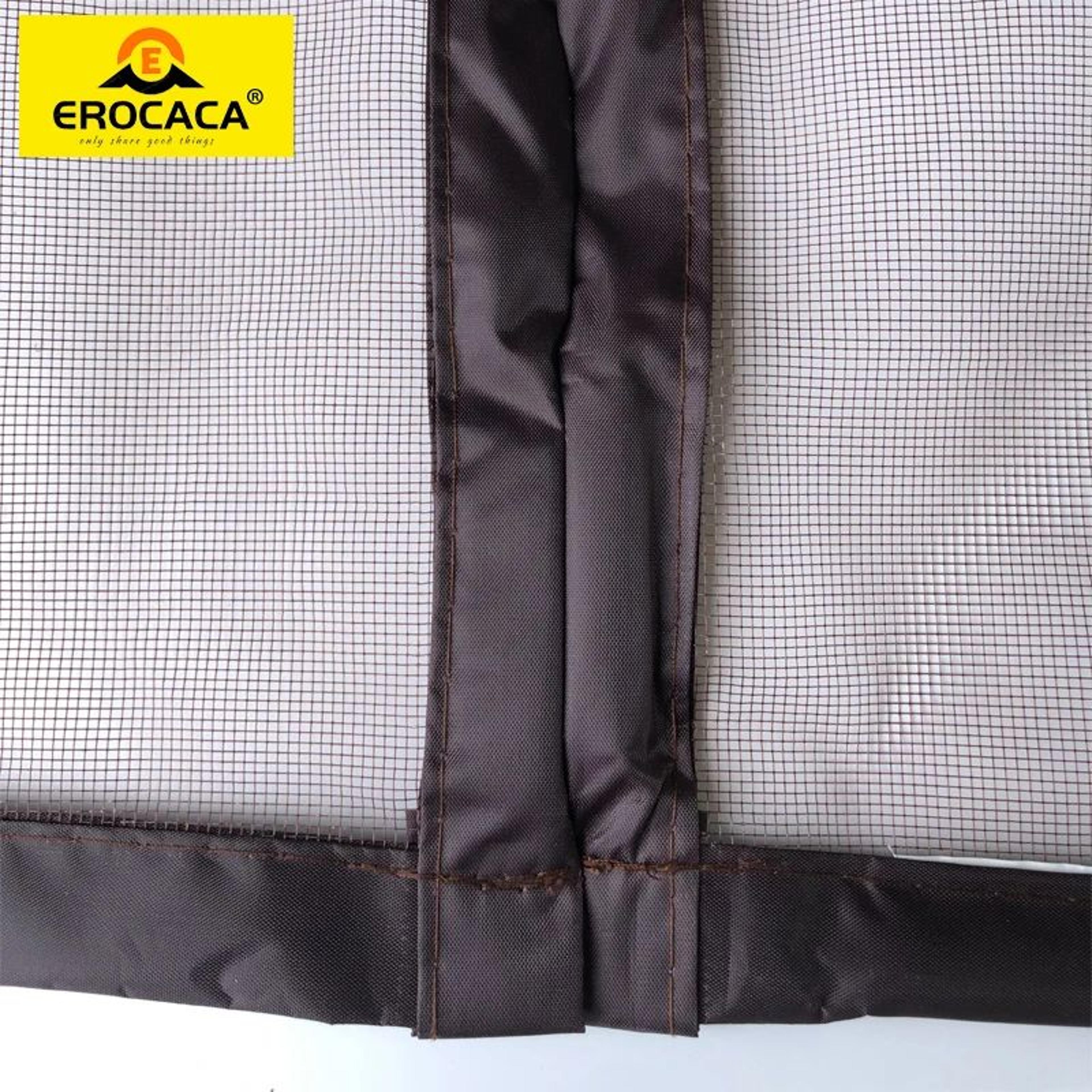 Brown Magnetic Mosquito Screen Door Automatic Closing Mesh 4