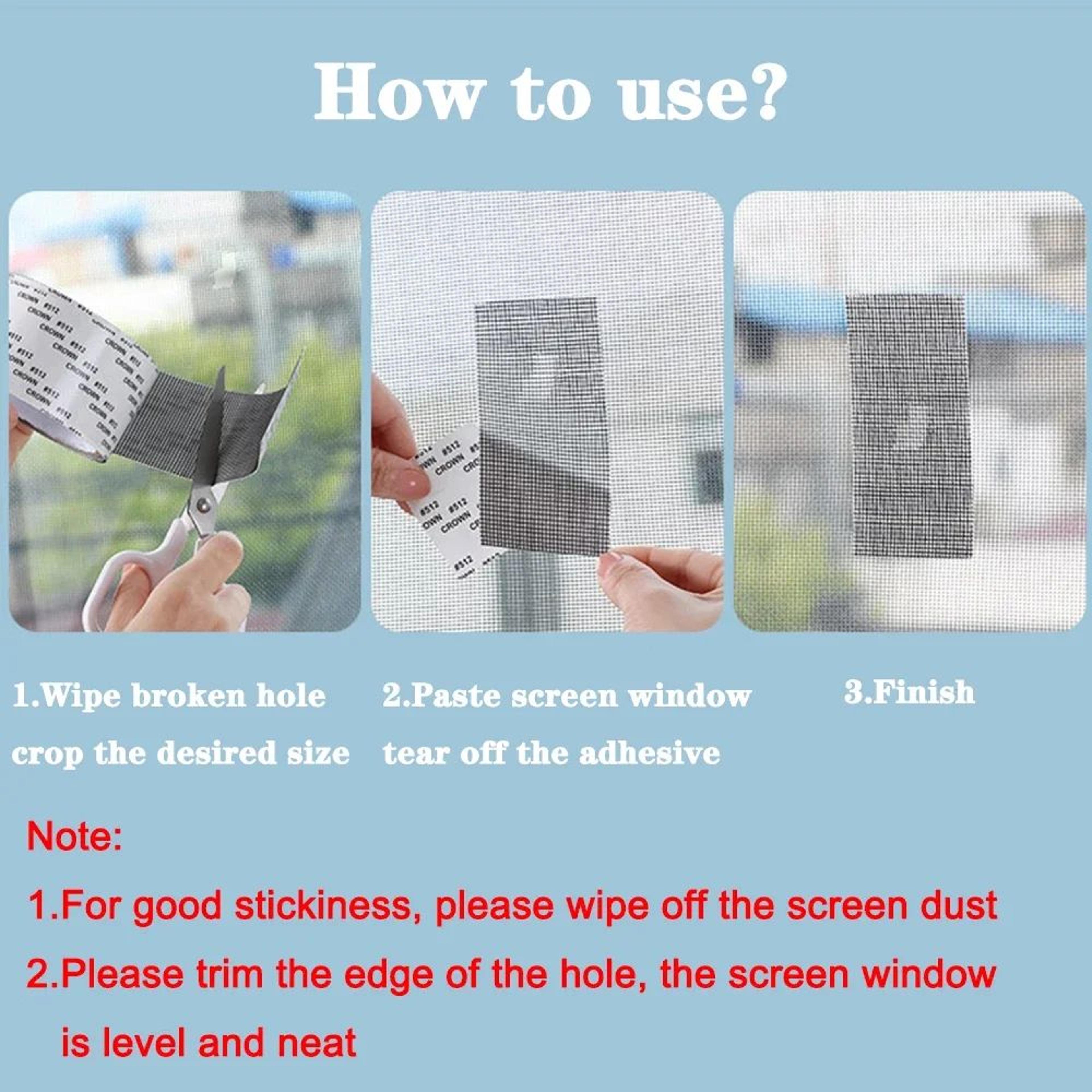 Self Adhesive Window Screen Repair Mesh Tape 2