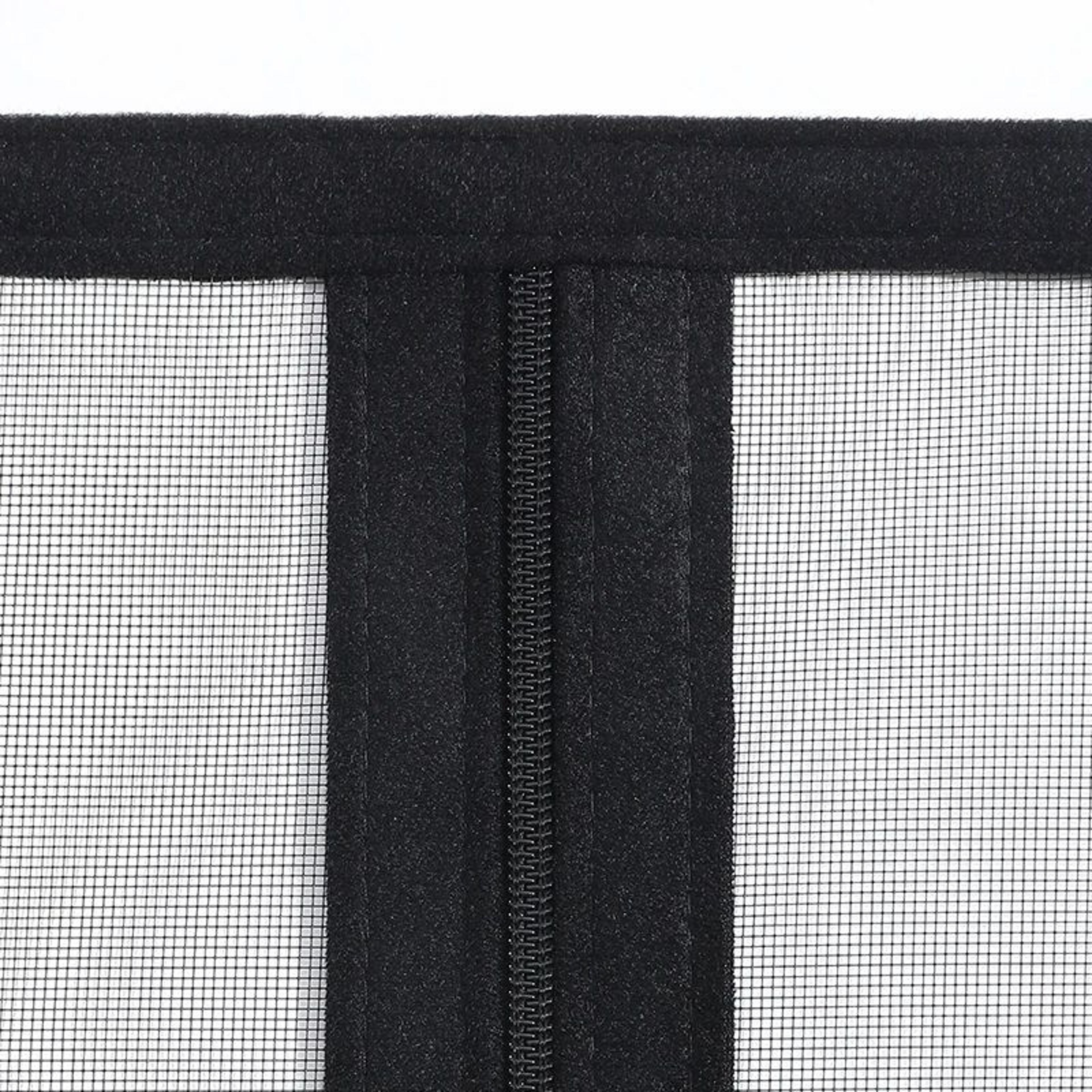 Custom Black Zipper Mosquito Window Screen Self Adhesive Mesh 5